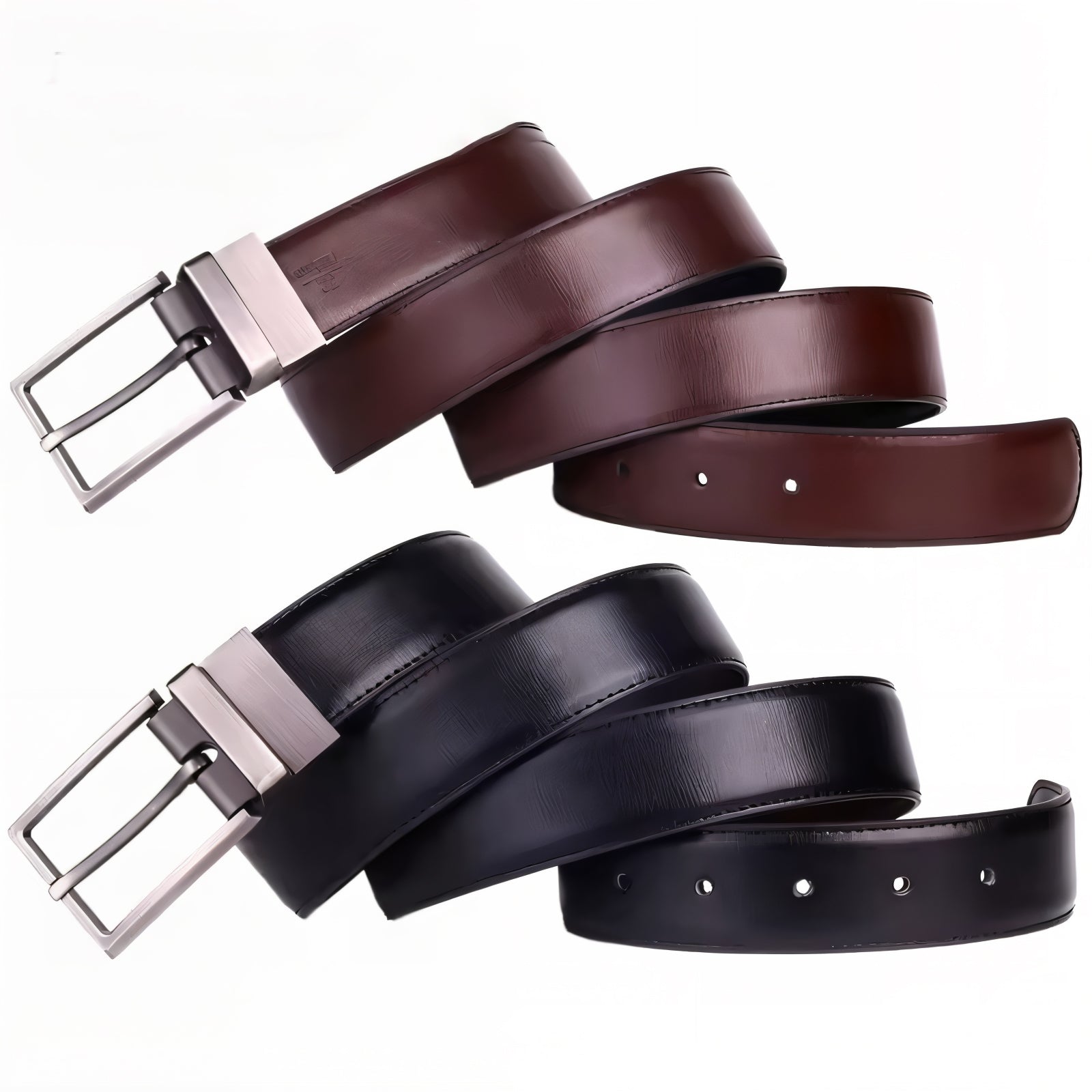 Dva kožna kaiša u braon i crnoj boji