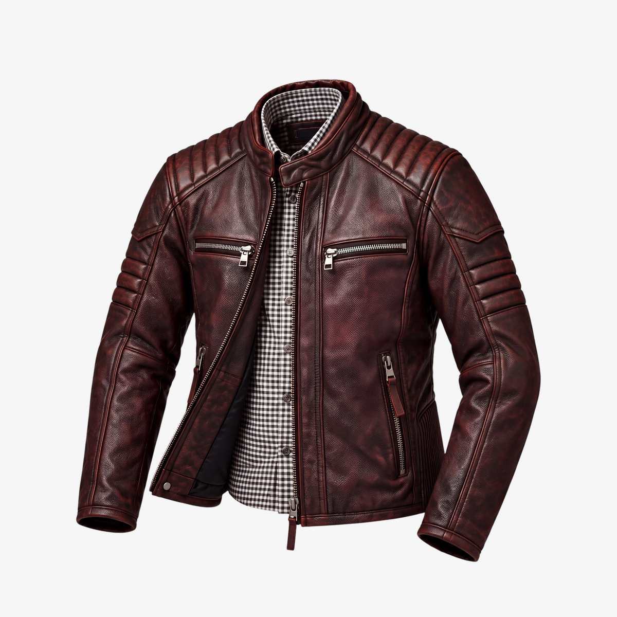 Muška Jakna Od Prirodne Kože - Rider Red