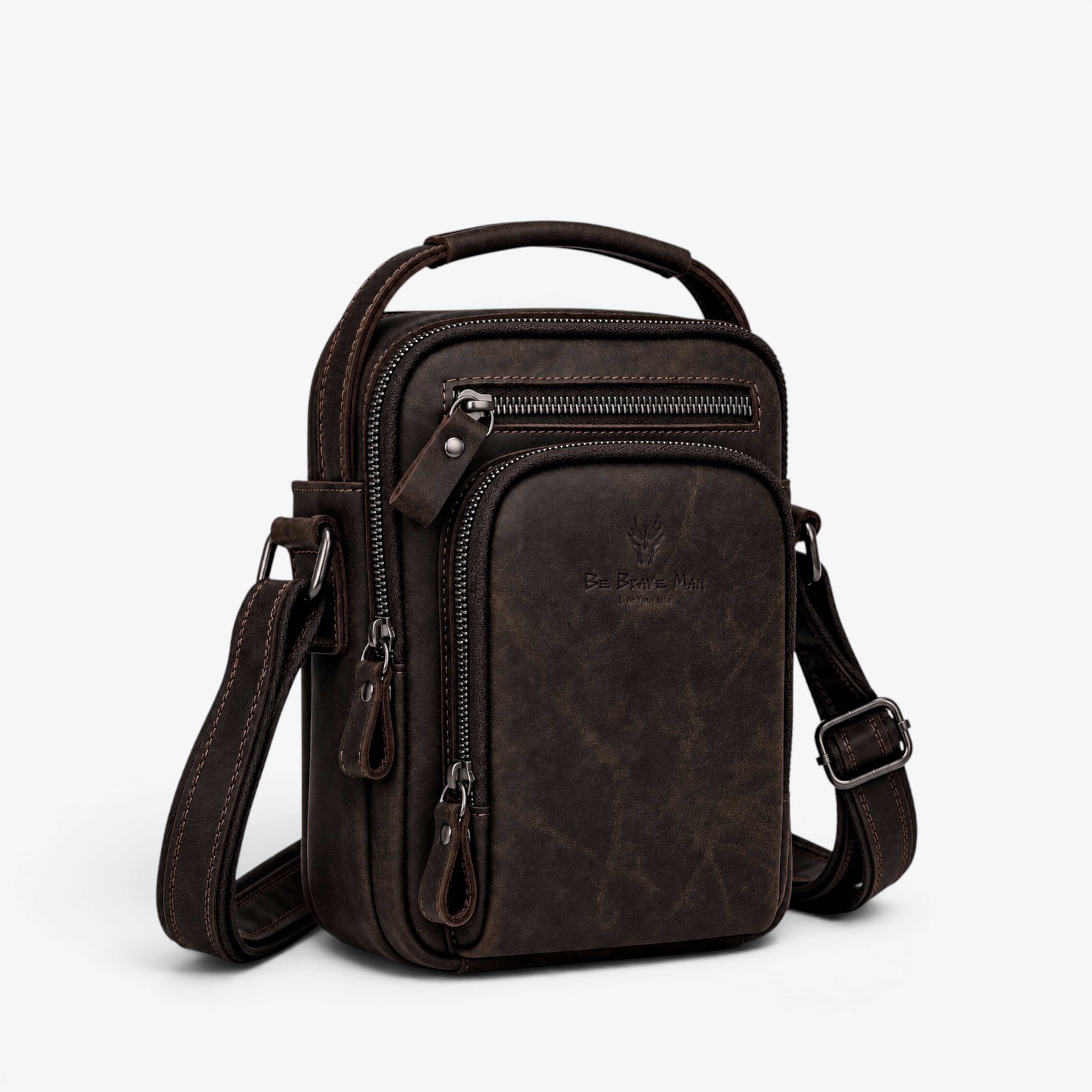 Muška Kožna Torba - Be Brave Denver Dark Brown