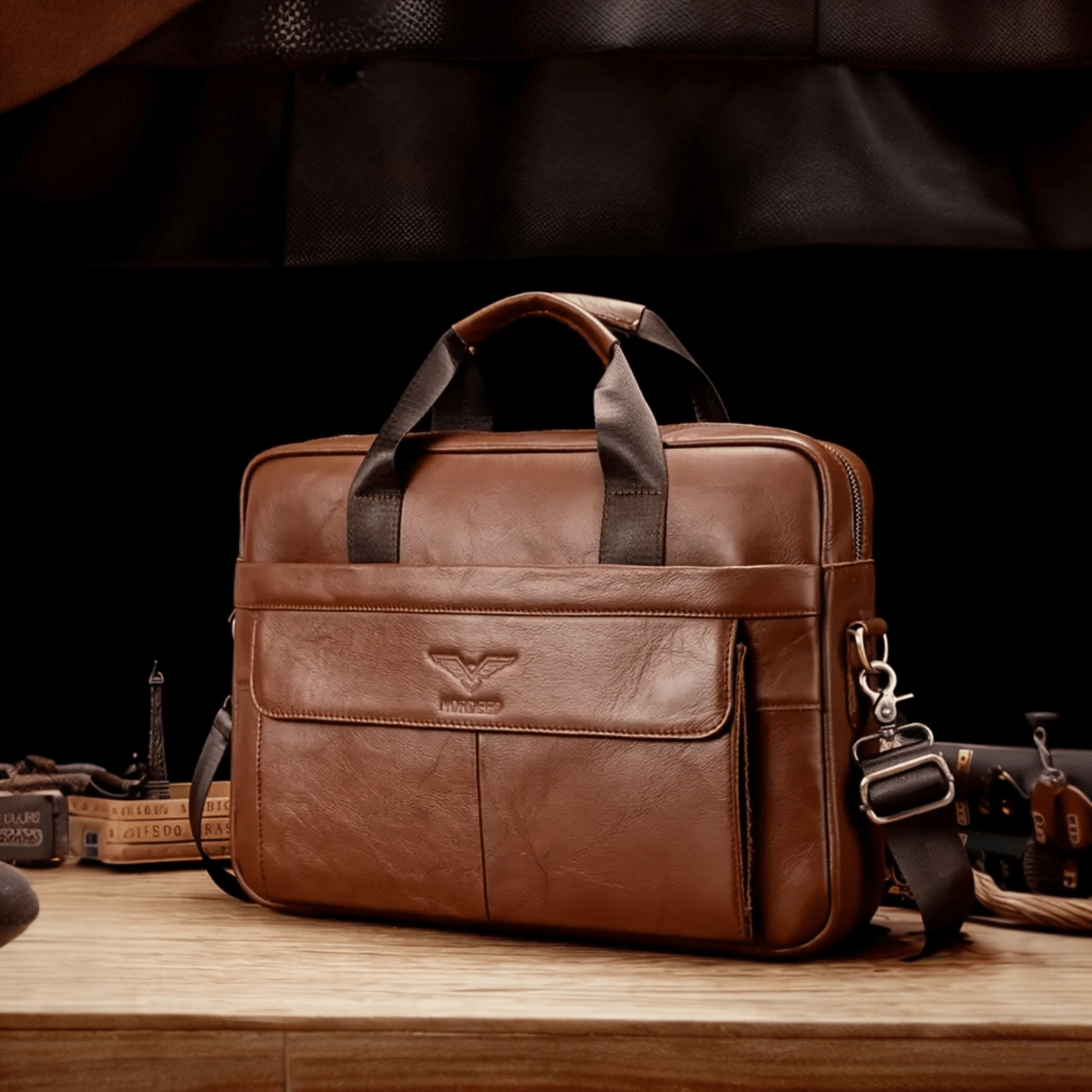 MUŠKA KOŽNA TORBA ZA LAPTOP 13/15 Inča – NORDEEP BROWN