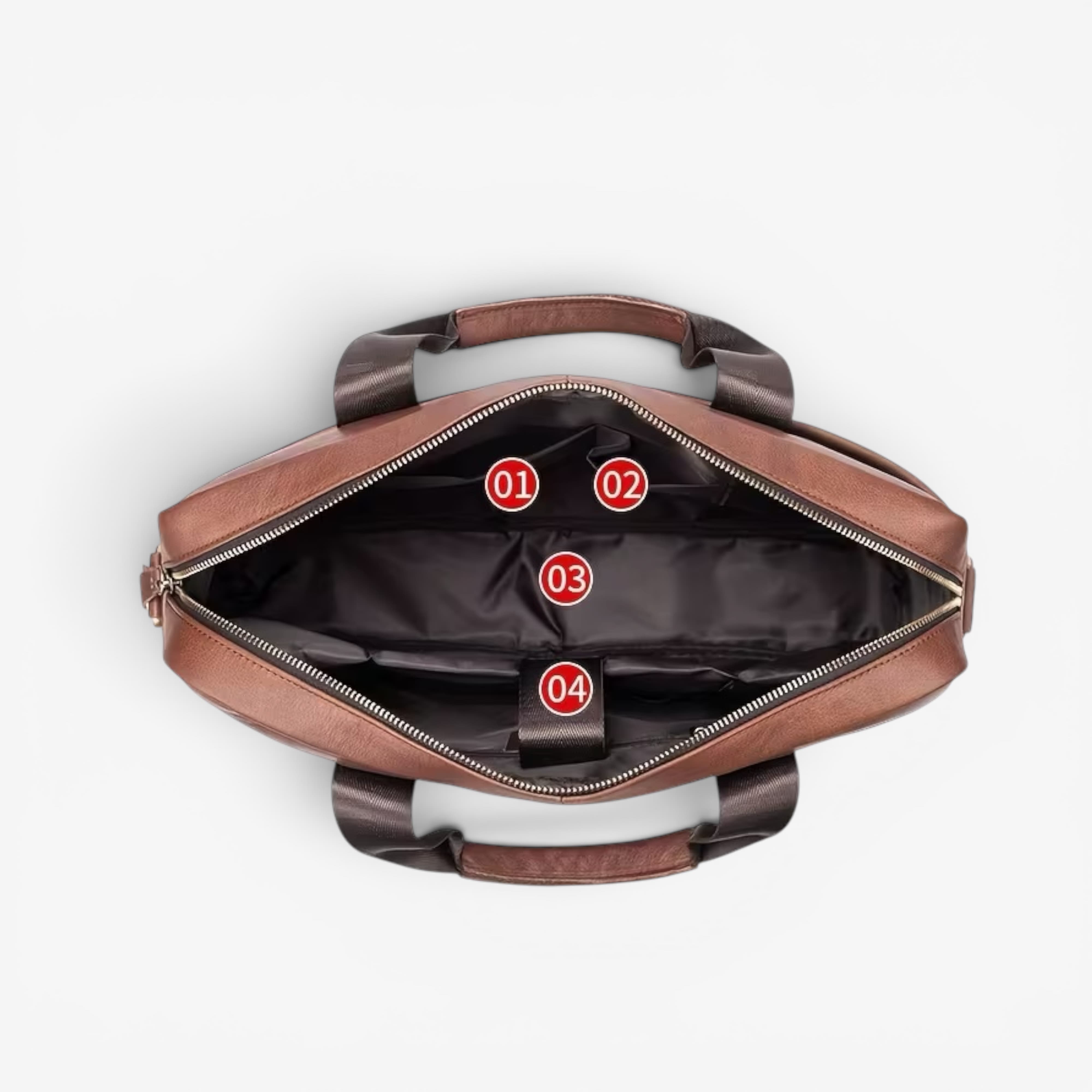 MUŠKA KOŽNA TORBA ZA LAPTOP 13/15 Inča – NORDEEP BROWN