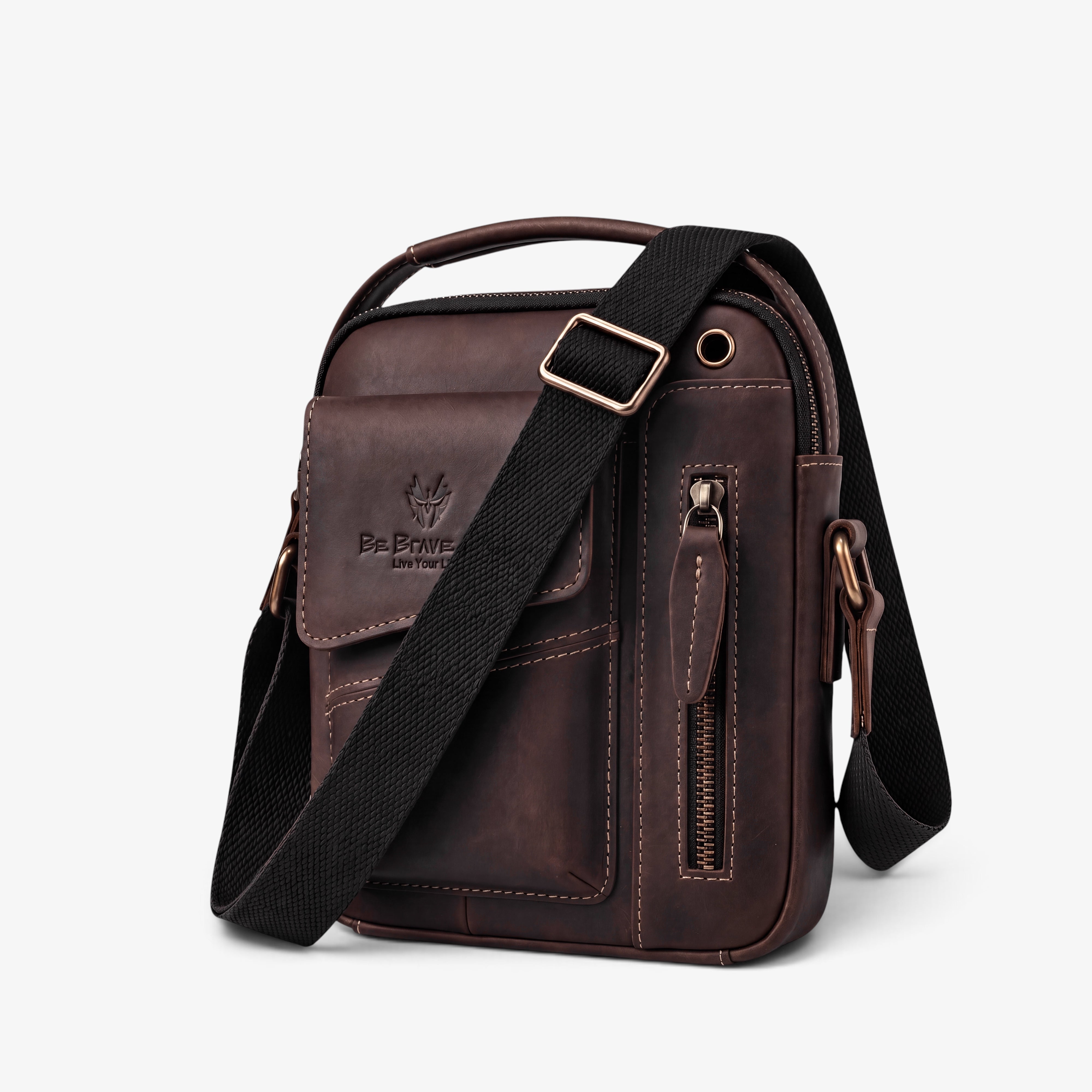 MUŠKA KOŽNA TORBA ZA LAPTOP 13/15 Inča – NORDEEP BROWN