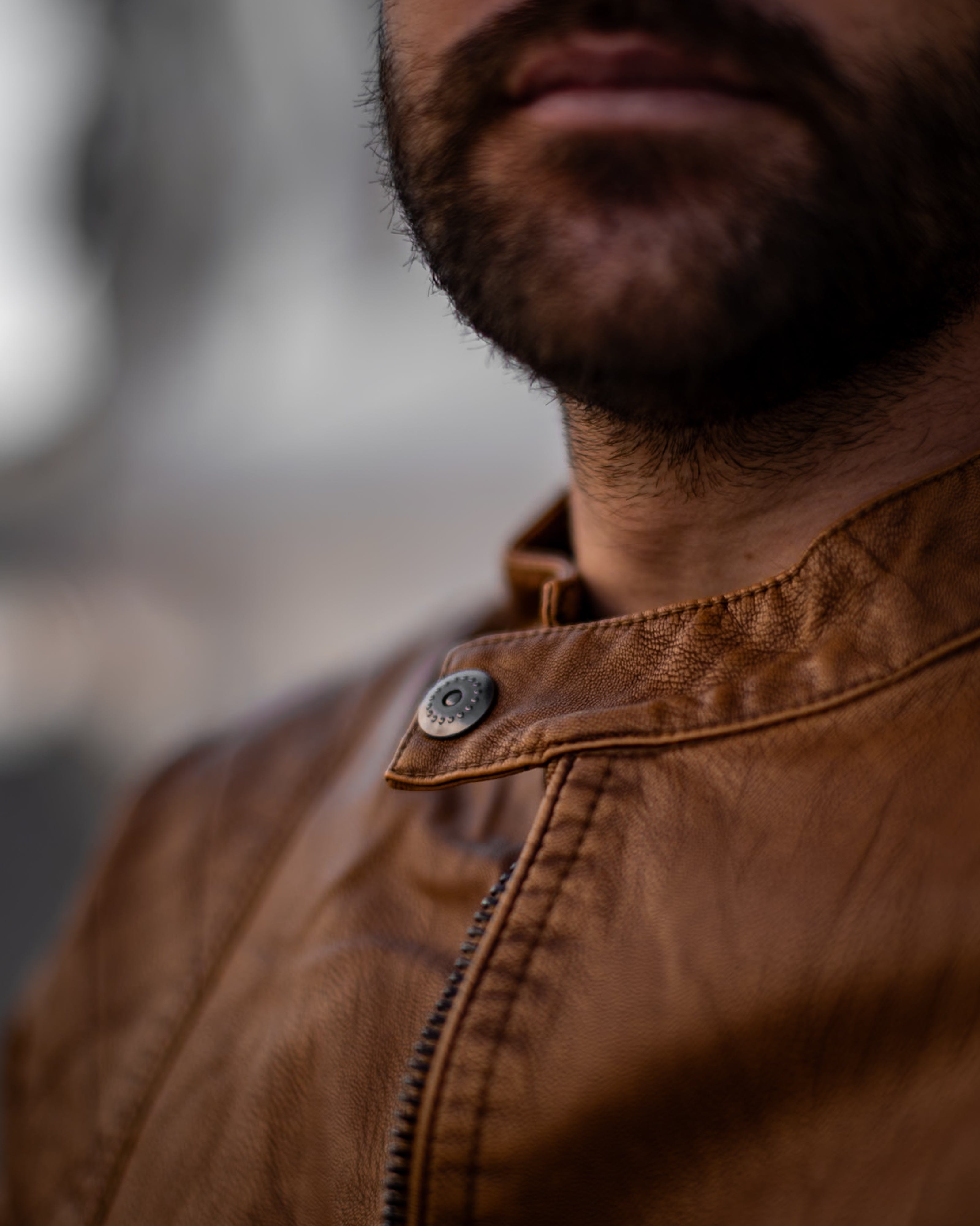 Muska letnja kozna jakna u Braon boji Urban Rebel 🦅