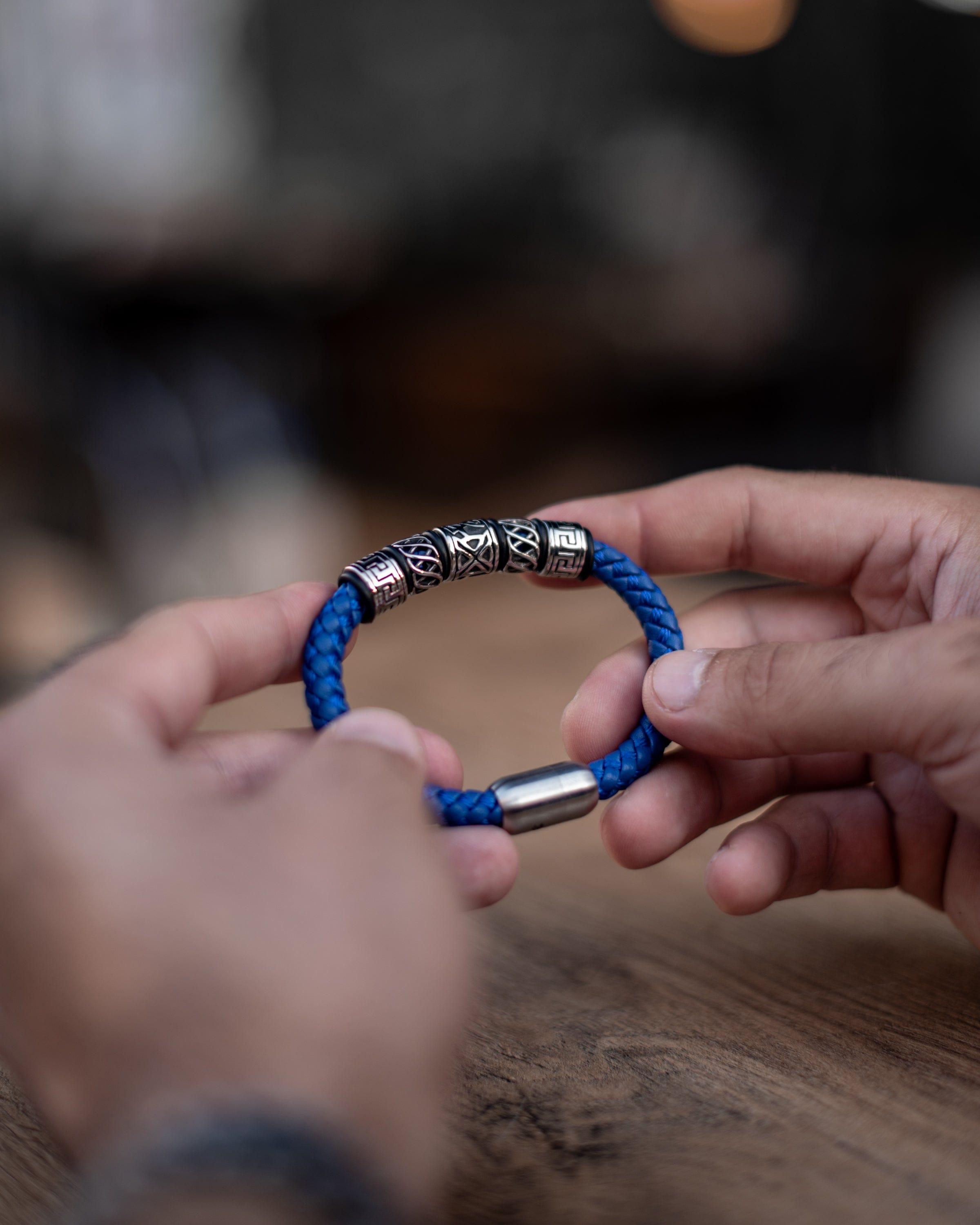 Muška Narukvica Meandros – Plava Boja