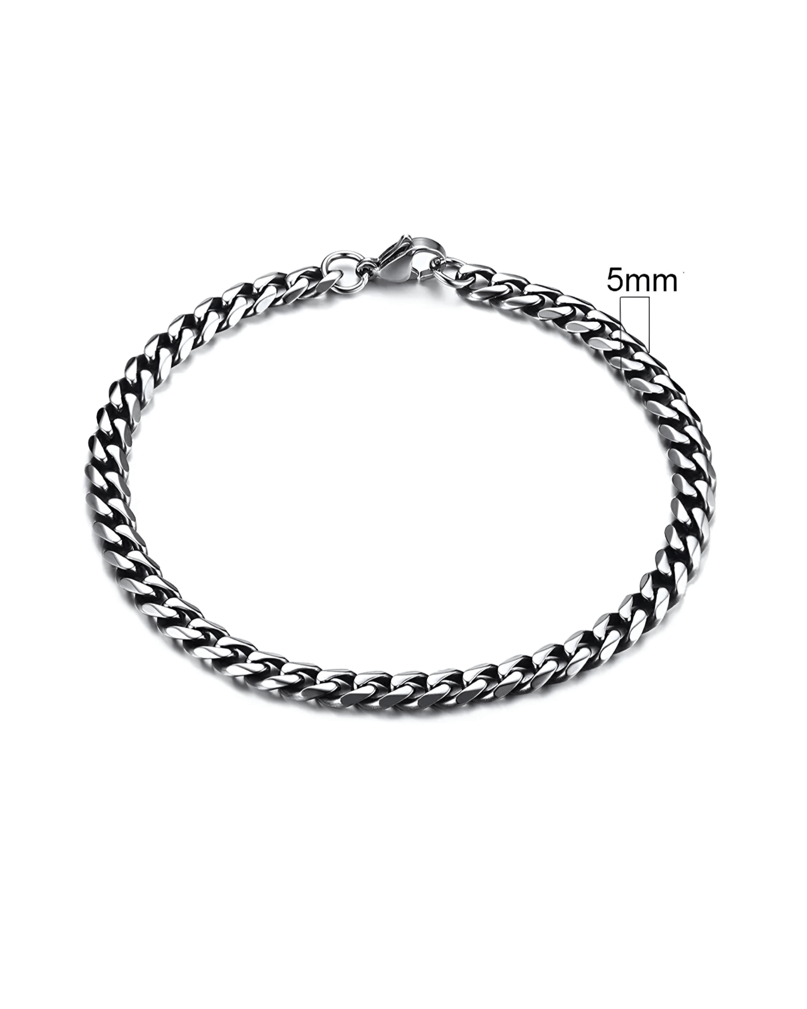 Muška narukvica od hiruškog čelika
CUBAN SILVER 5mm 🧊