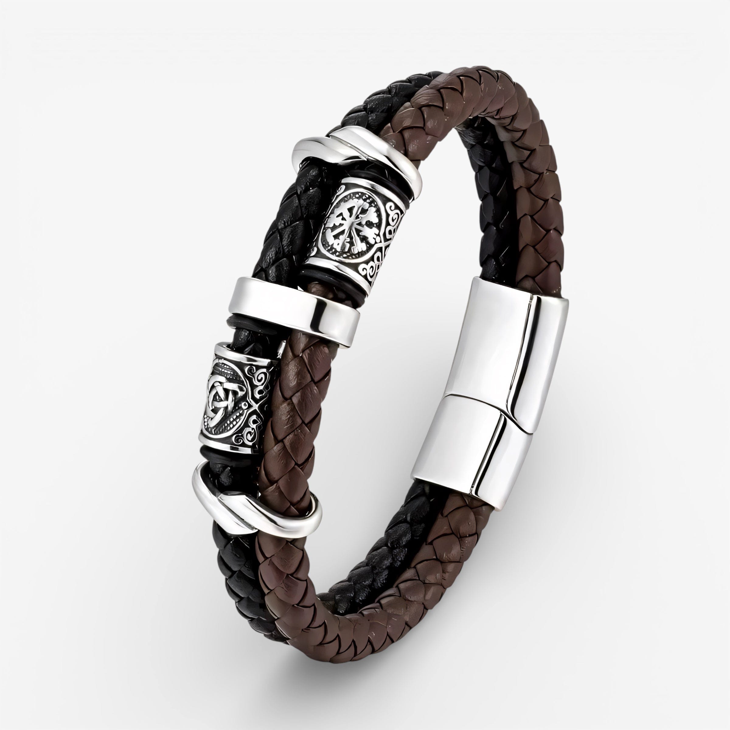 Muška Narukvica Tree of Life - Braon/Crna