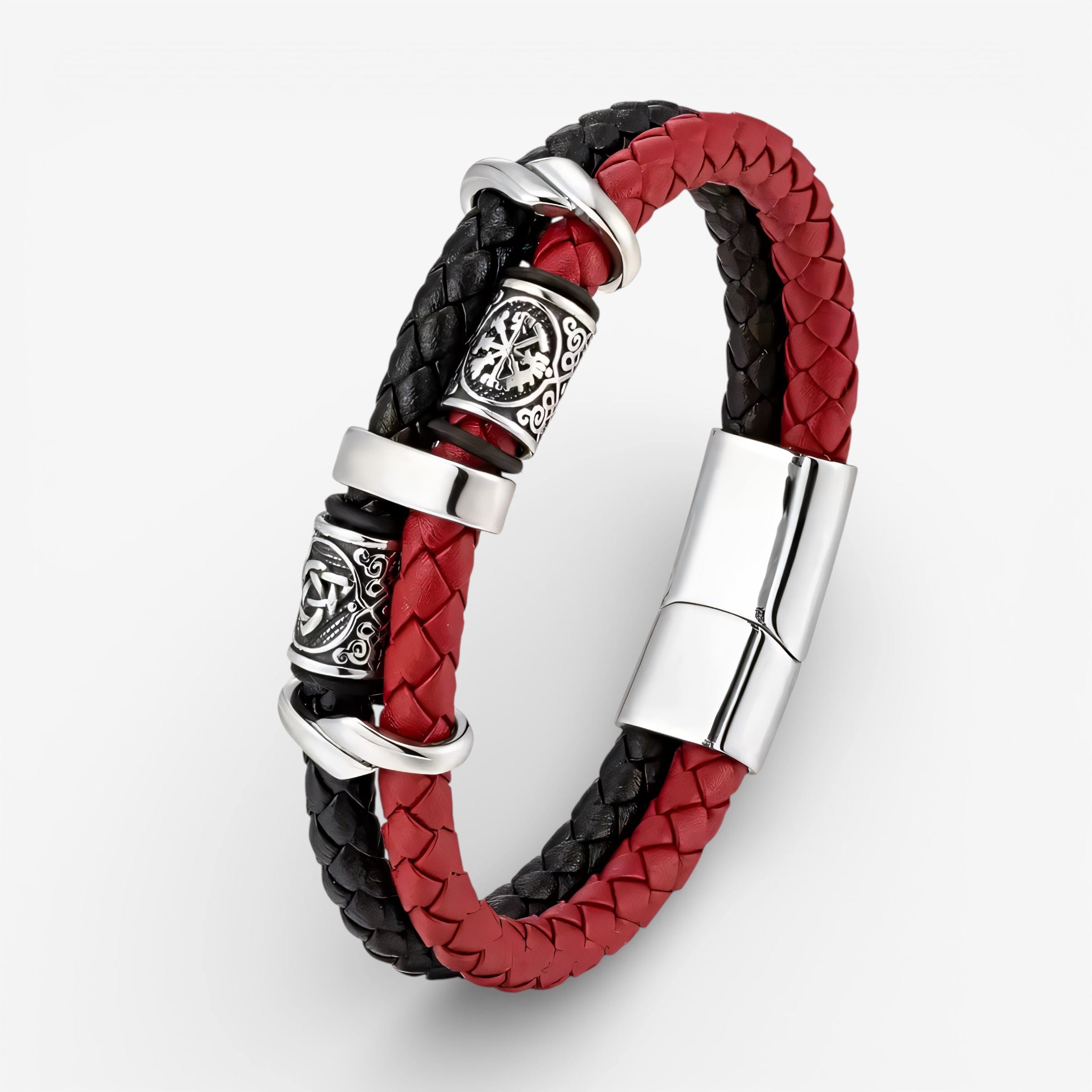 Muška Narukvica Tree of Life - Crvena/Crna