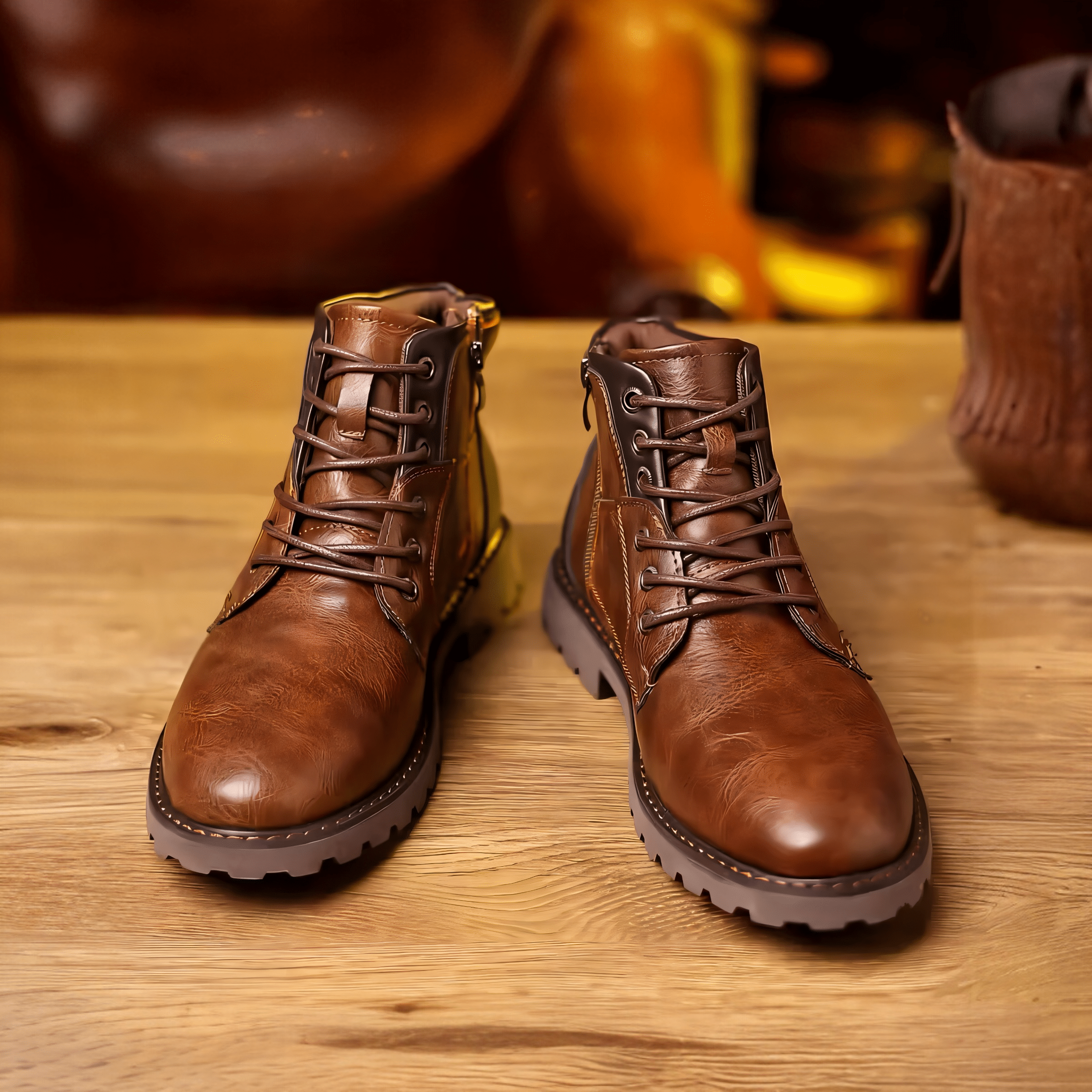 Muške duboke cipele Kingston fotografisane s prednje strane, fokus na vrh i pertle