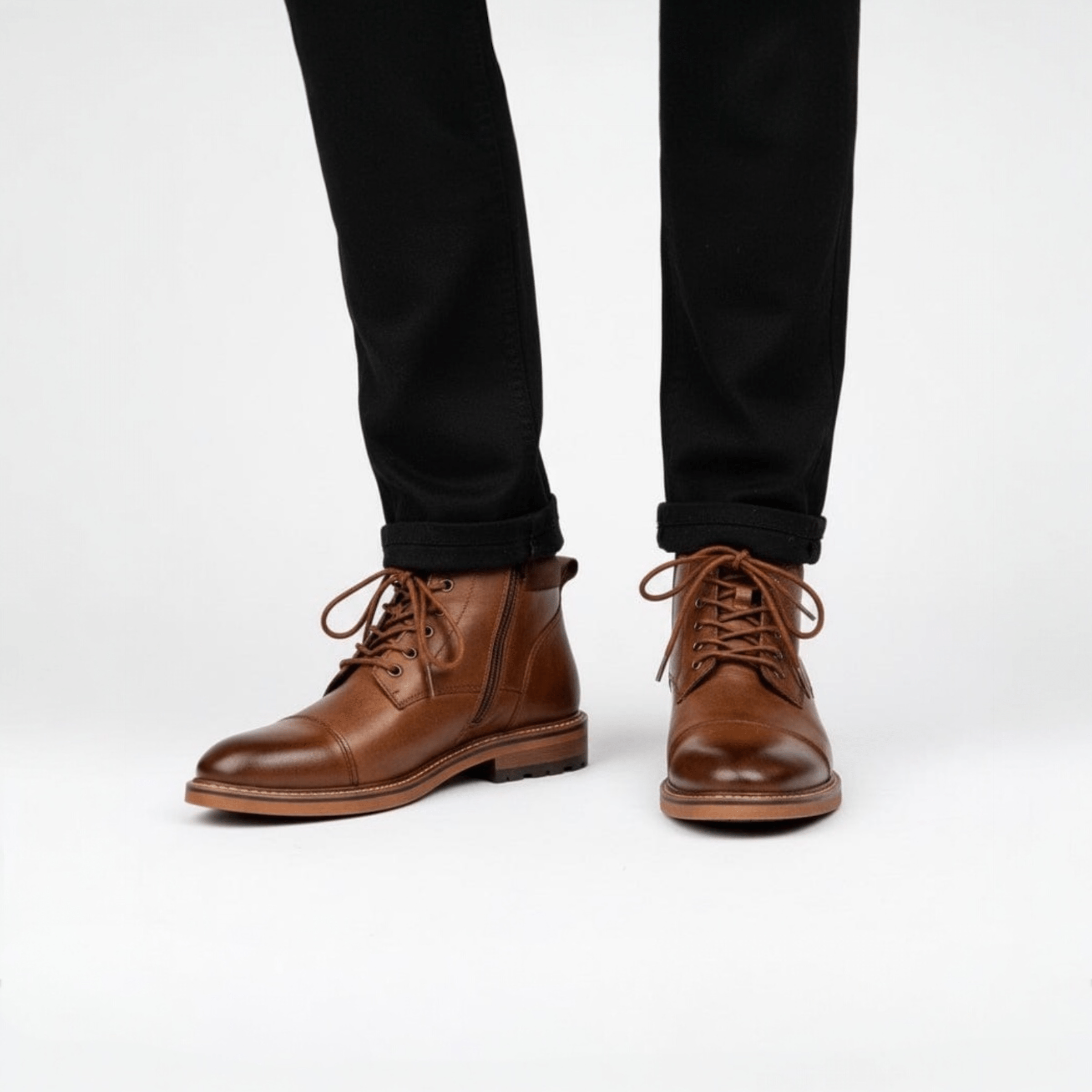 Muške Kožne Duboke Cipele Oxfords – Braon Boja