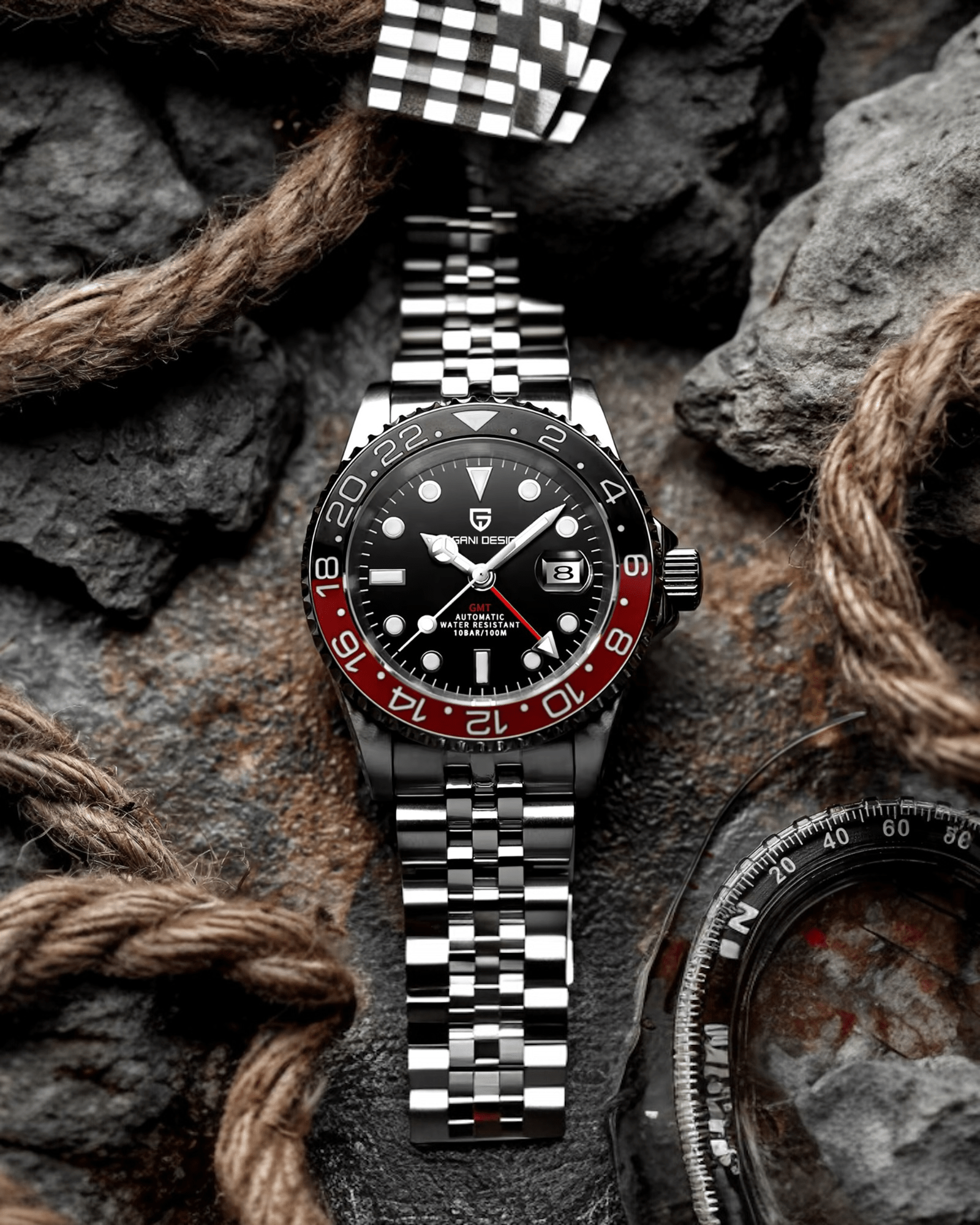 Pagani Design PD-1662 Automatik GMT “Coce” - Prikaz prednje strane muškog sata