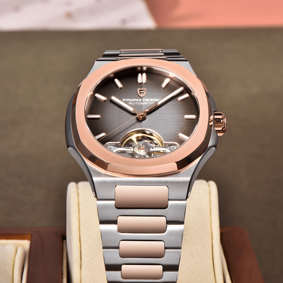 Muški Automatik Sat Pagani Design PD-YS025 - Business Brown