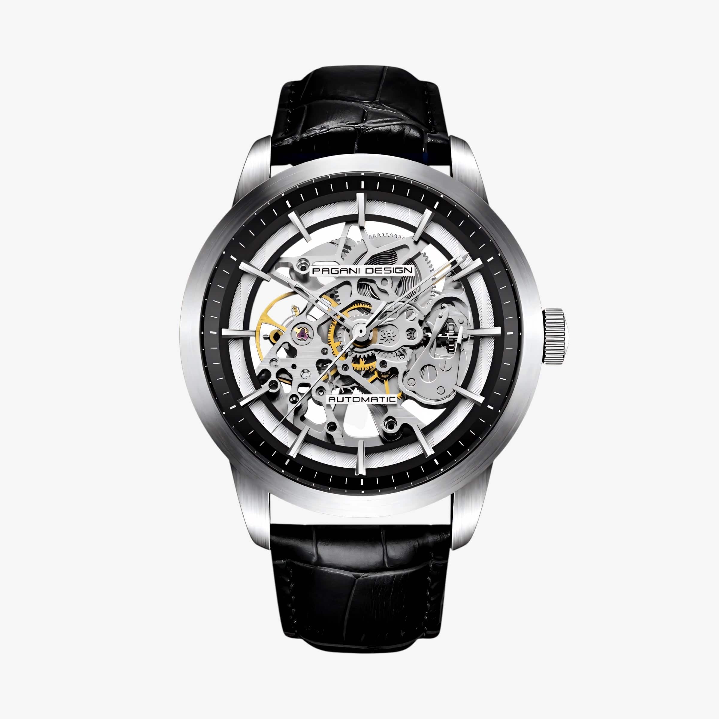 Muški Automatik Sat Pagani Design PD1638 Skeleton - Black