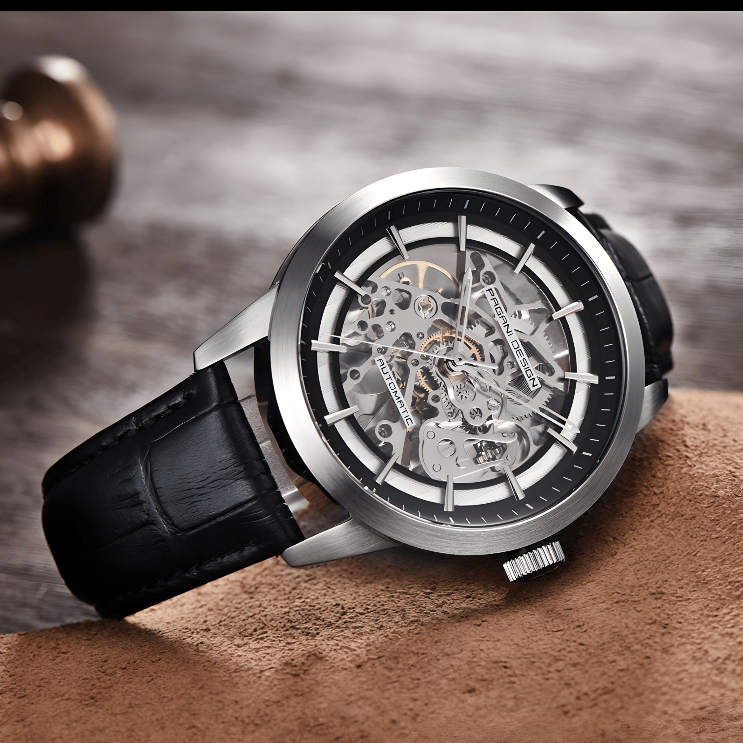 Muški Automatik Sat Pagani Design PD1638 Skeleton - Black