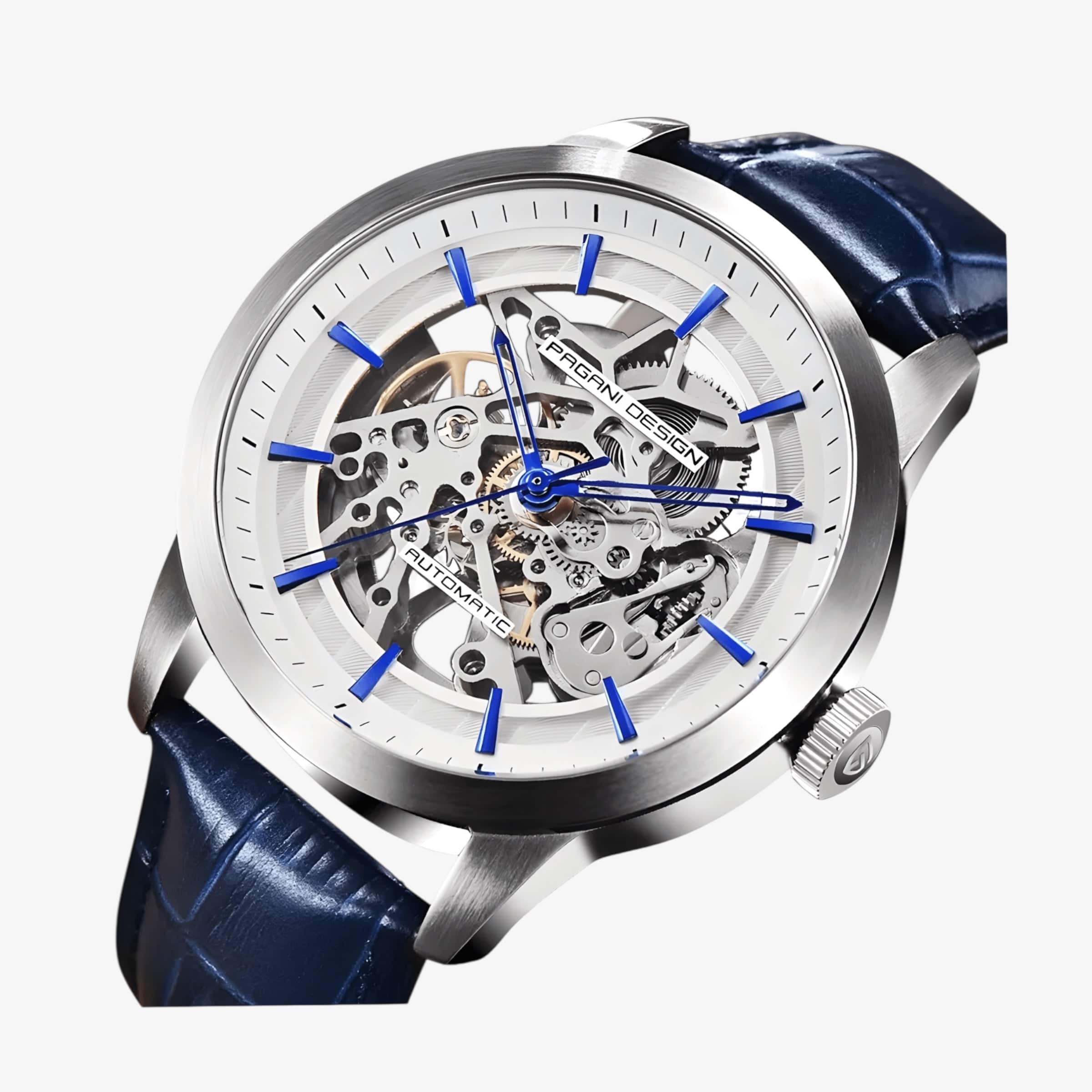 Muški Automatik Sat Pagani Design PD1638 Skeleton - Blue