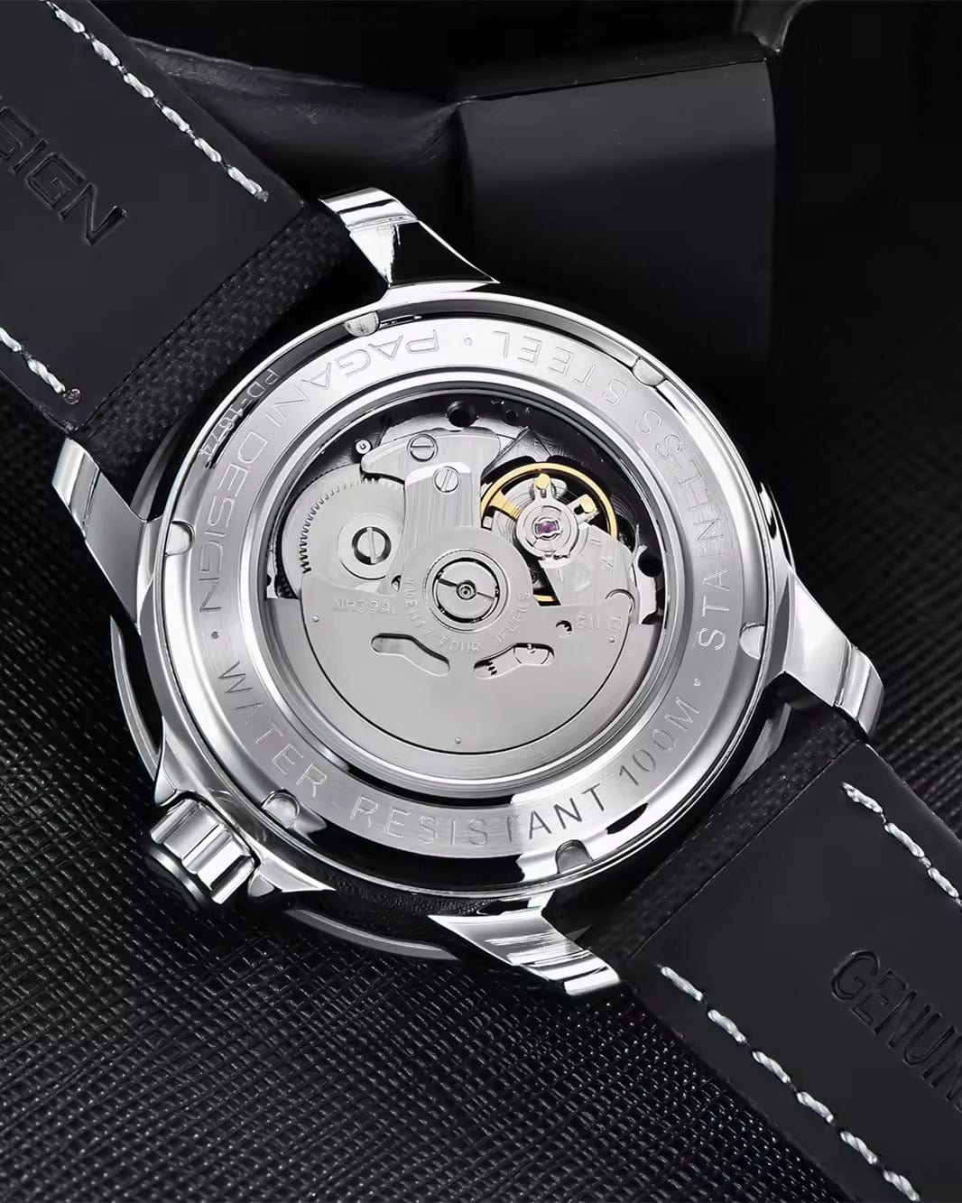 Prikaz zadnje strane Muškog Automatik Sata Pagani Design PD1674 44m Crna Boja Najbolja Cena u Srbiji