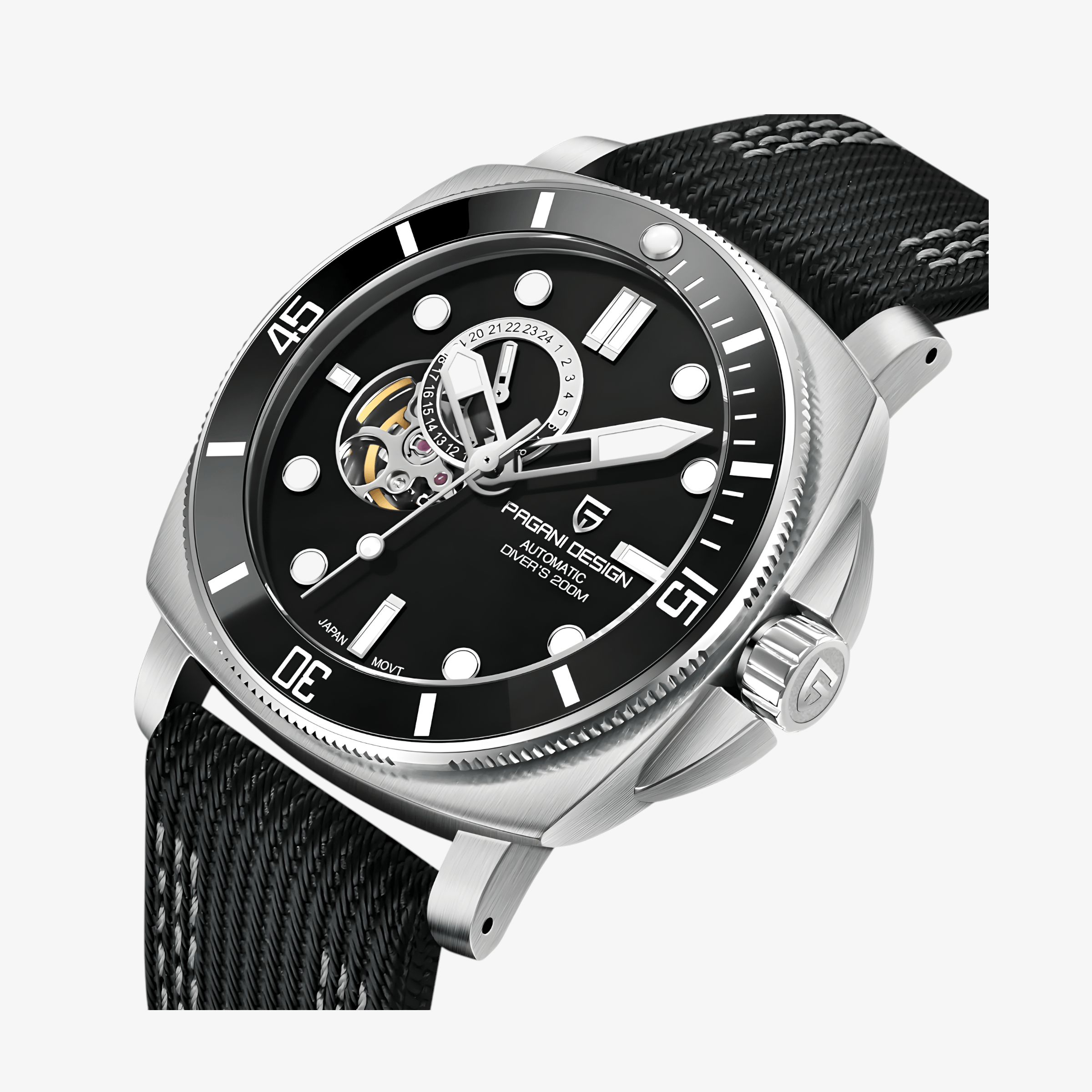 Muški Automatik Sat Pagani Design PD1736 - Black