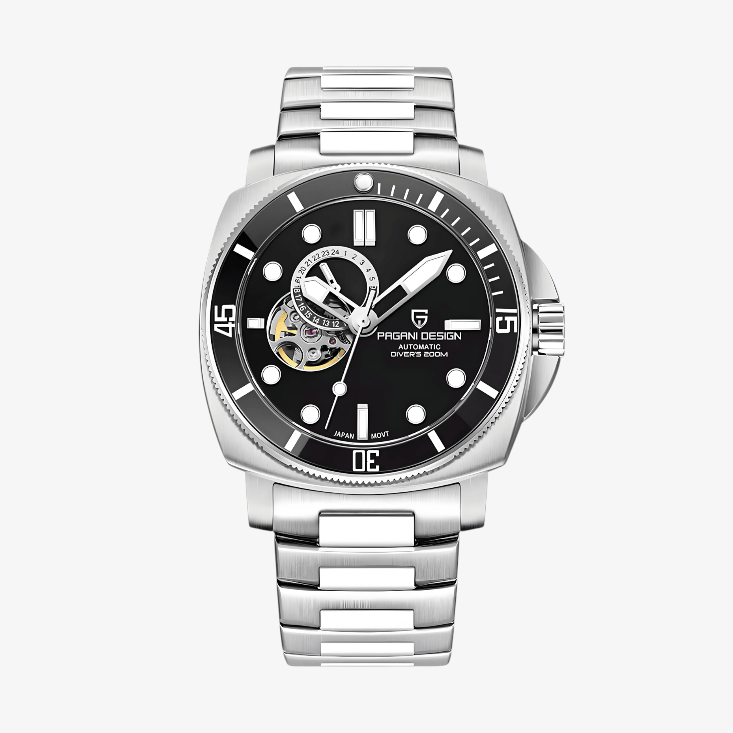 Muški Automatik Sat Pagani Design PD1736 Metal - Black