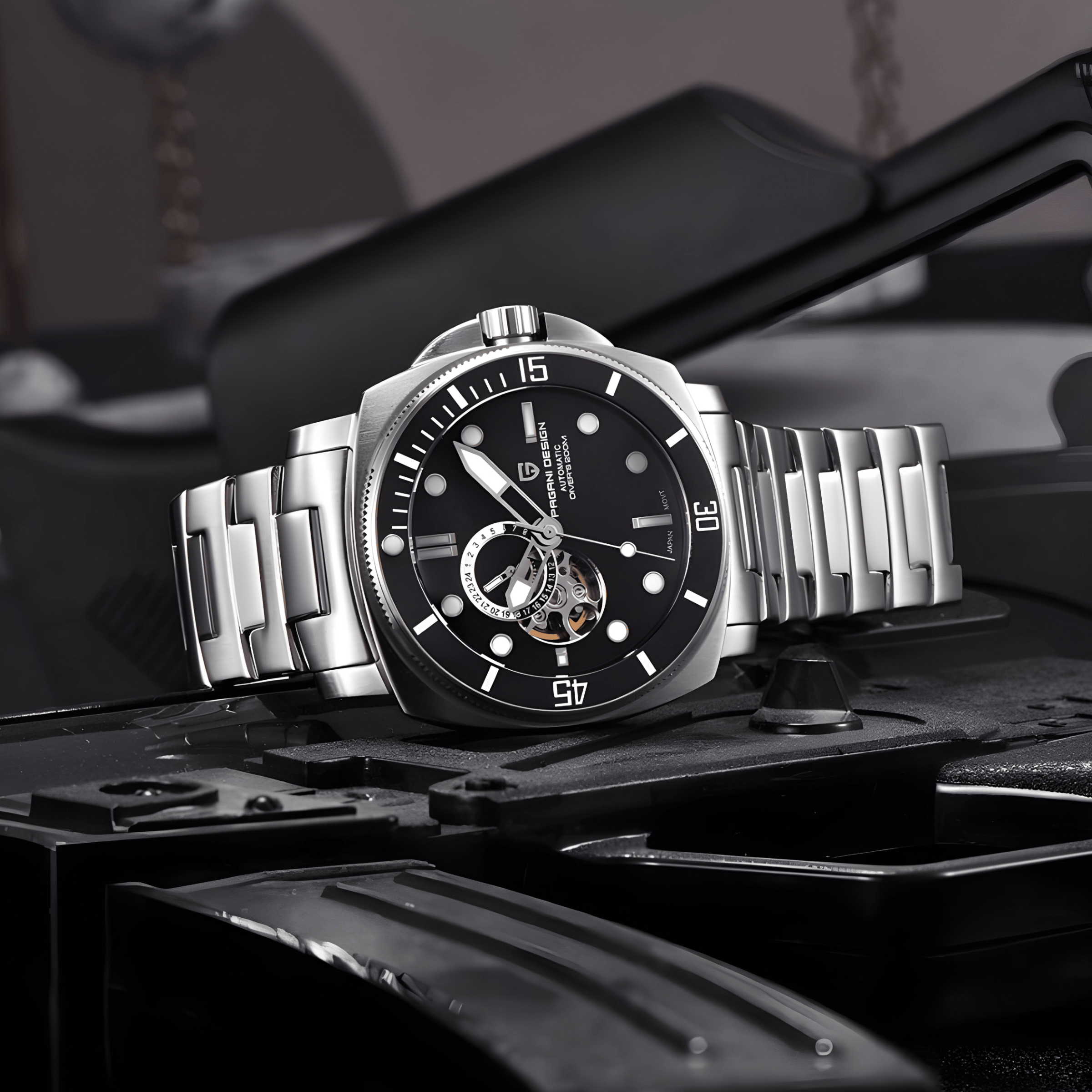 Muški Automatik Sat Pagani Design PD1736 Metal - Black