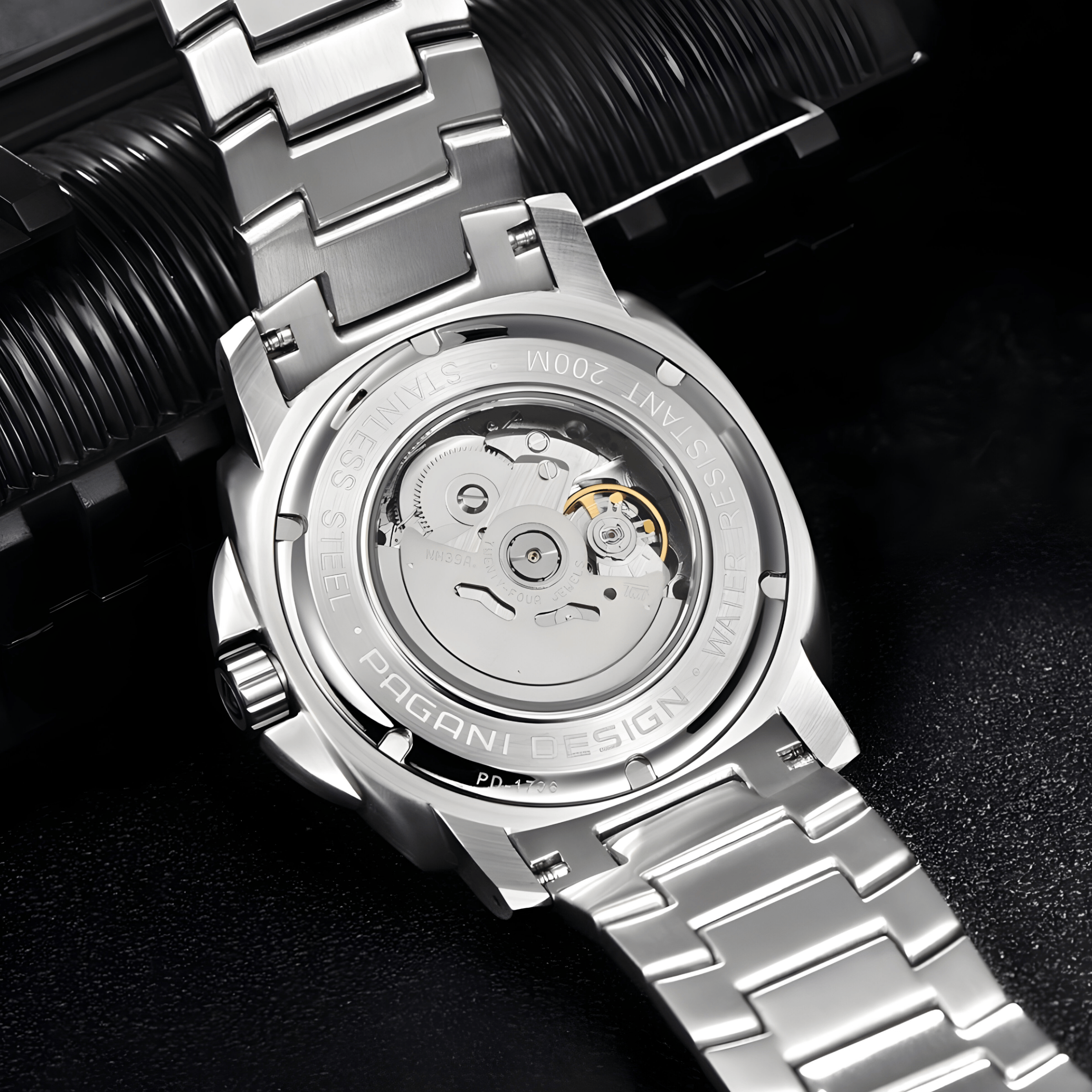 Muški Automatik Sat Pagani Design PD1736 Metal - Black