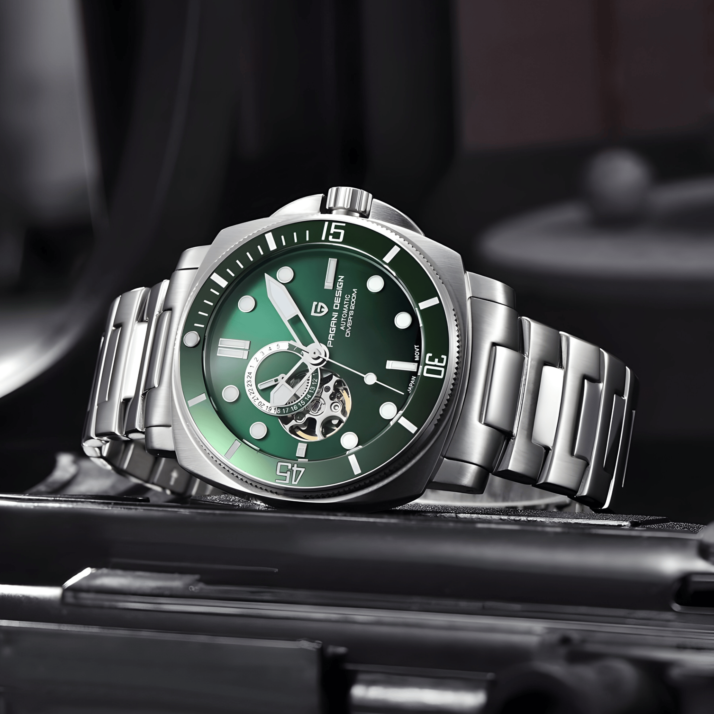 Muški Automatik Sat Pagani Design PD1736 Metal - Green