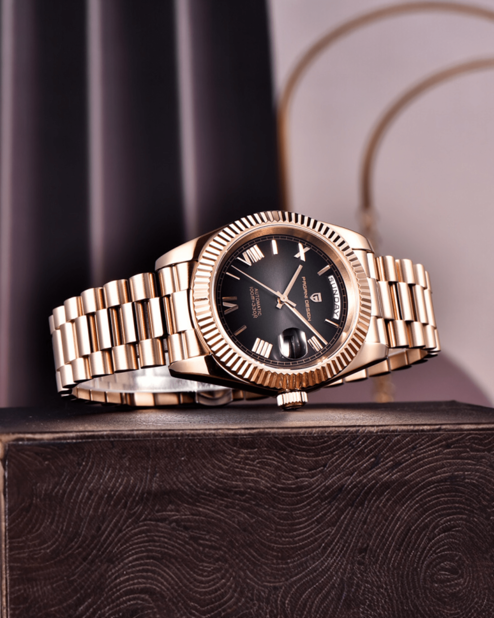 Muski automatik sat Pagani Design PD1752 Roze Gold