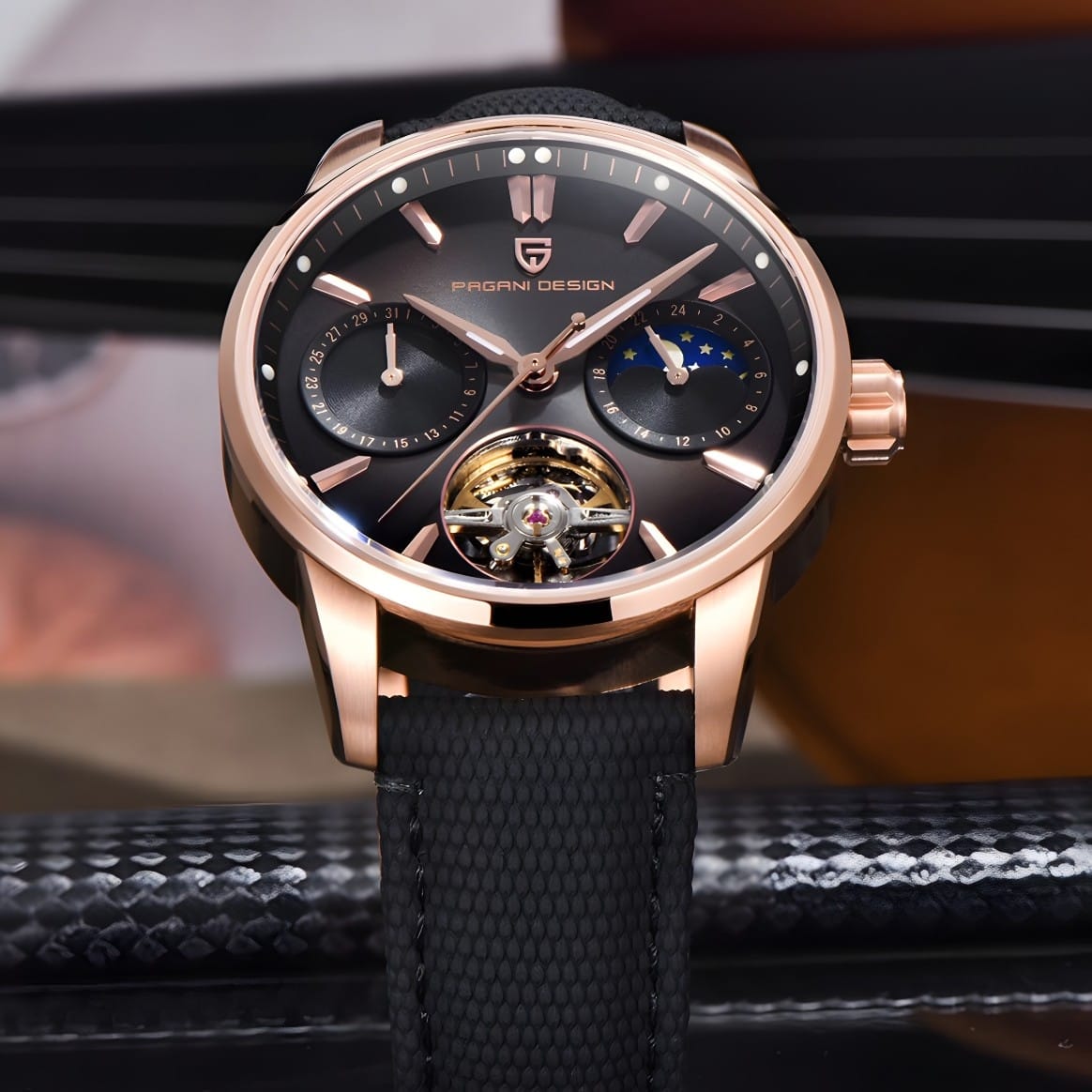 Muški Automatik Sat Pagani Desing PD-YS021 - Black/Gold