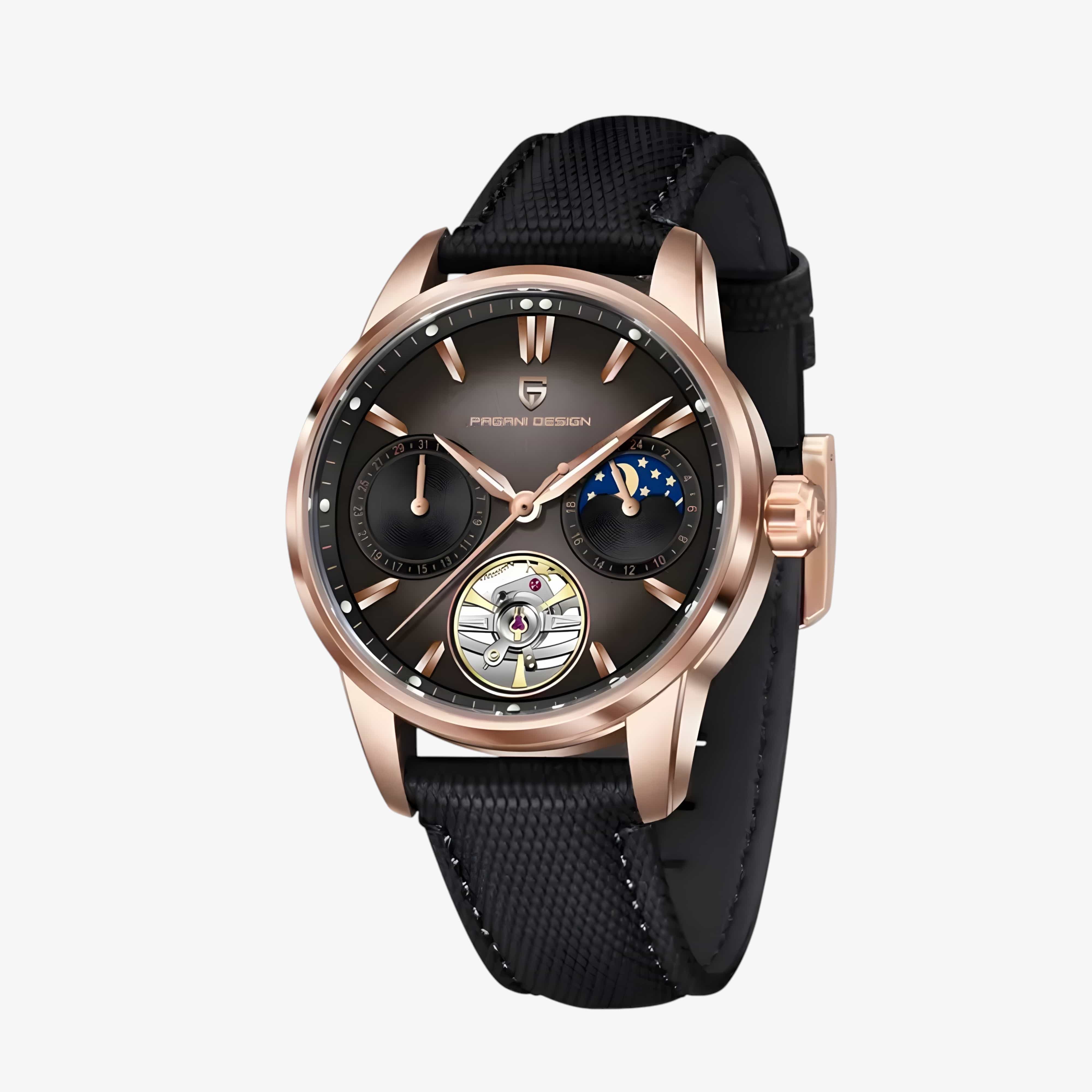 Muški Automatik Sat Pagani Desing PD-YS021 - Black/Gold
