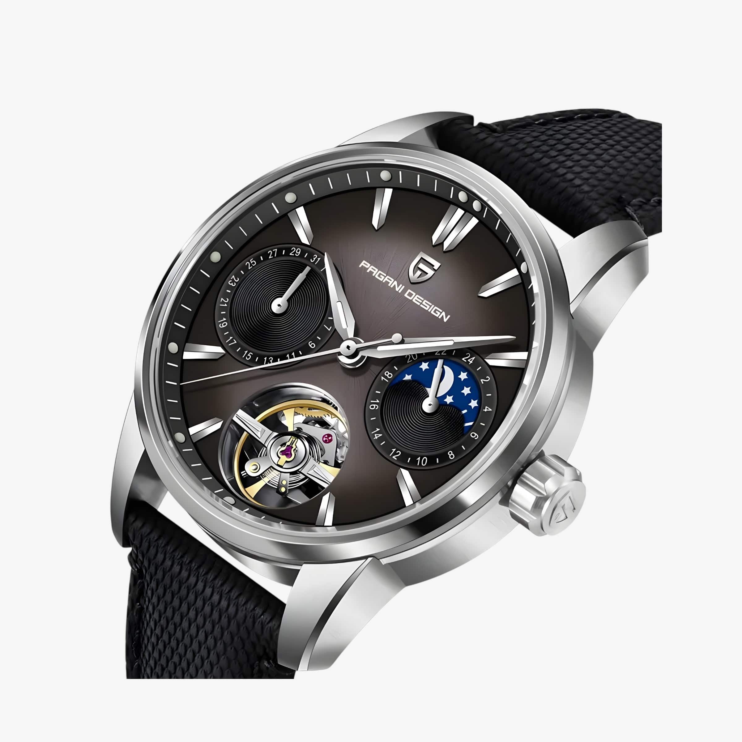 Muški Automatik Sat Pagani Desing PD-YS021 - Black/Silver