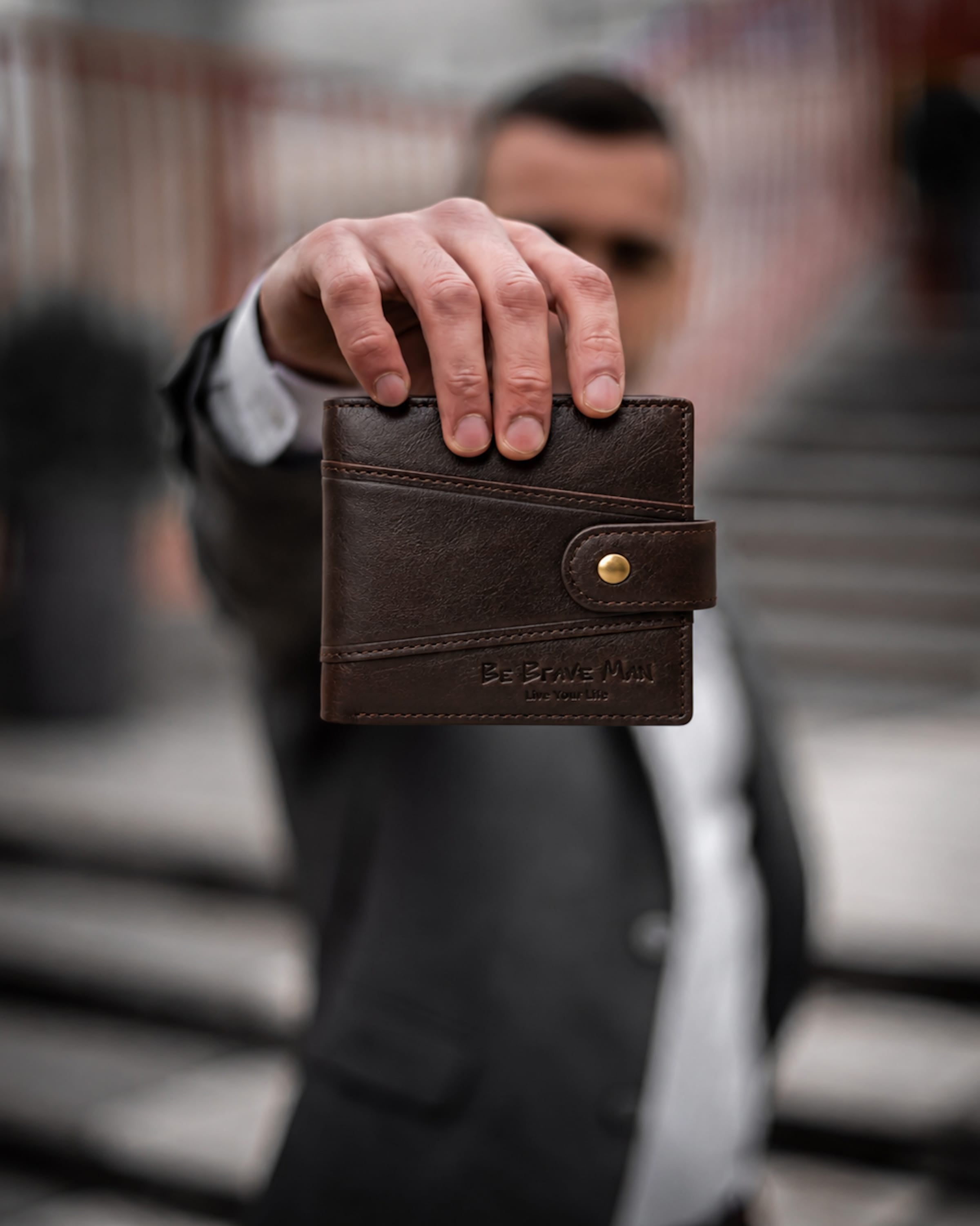 Muški Kožni Novčanik Carter - Dark Brown