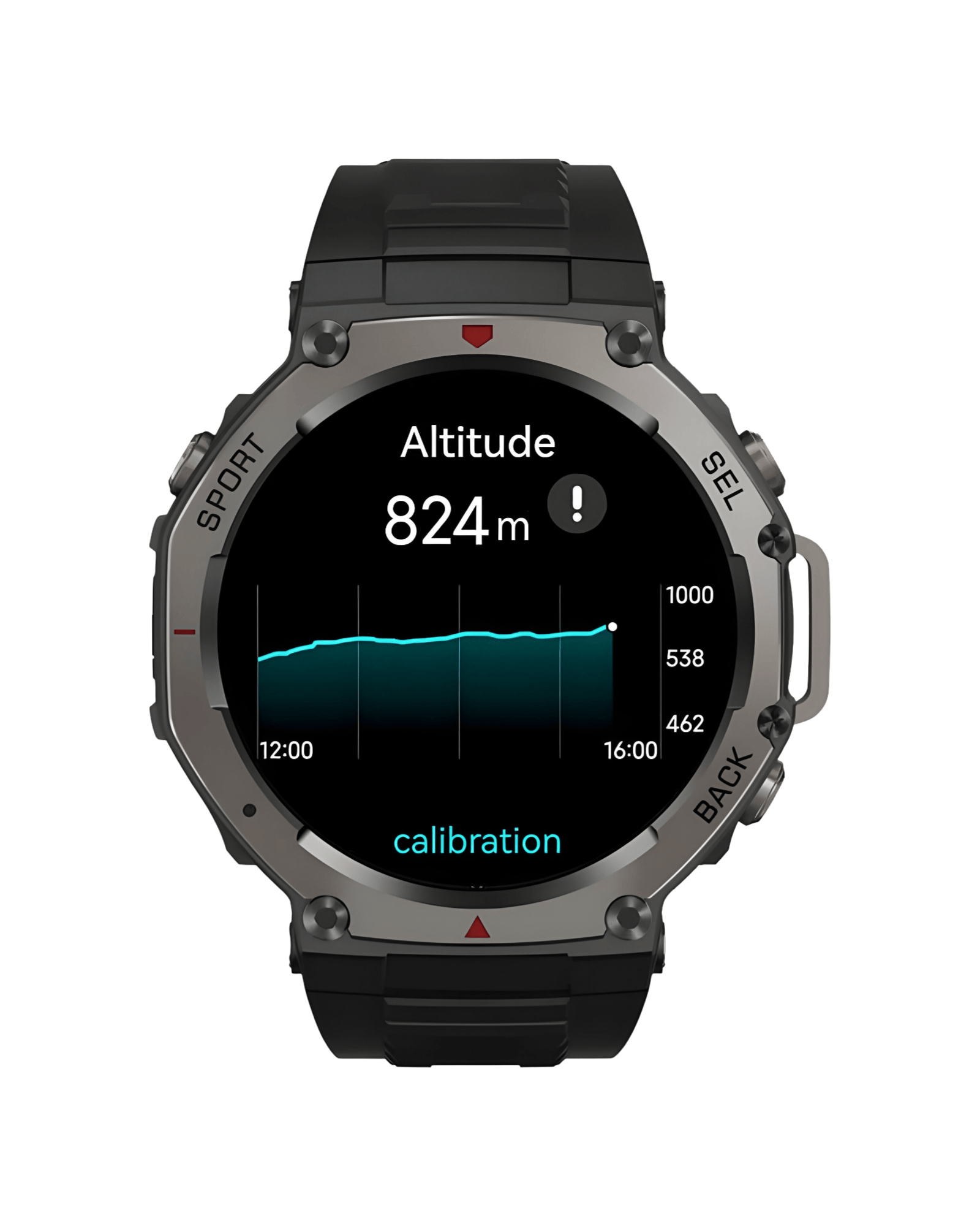 Military DM58 Black – prednja strana sata sa sportskim brojčanikom