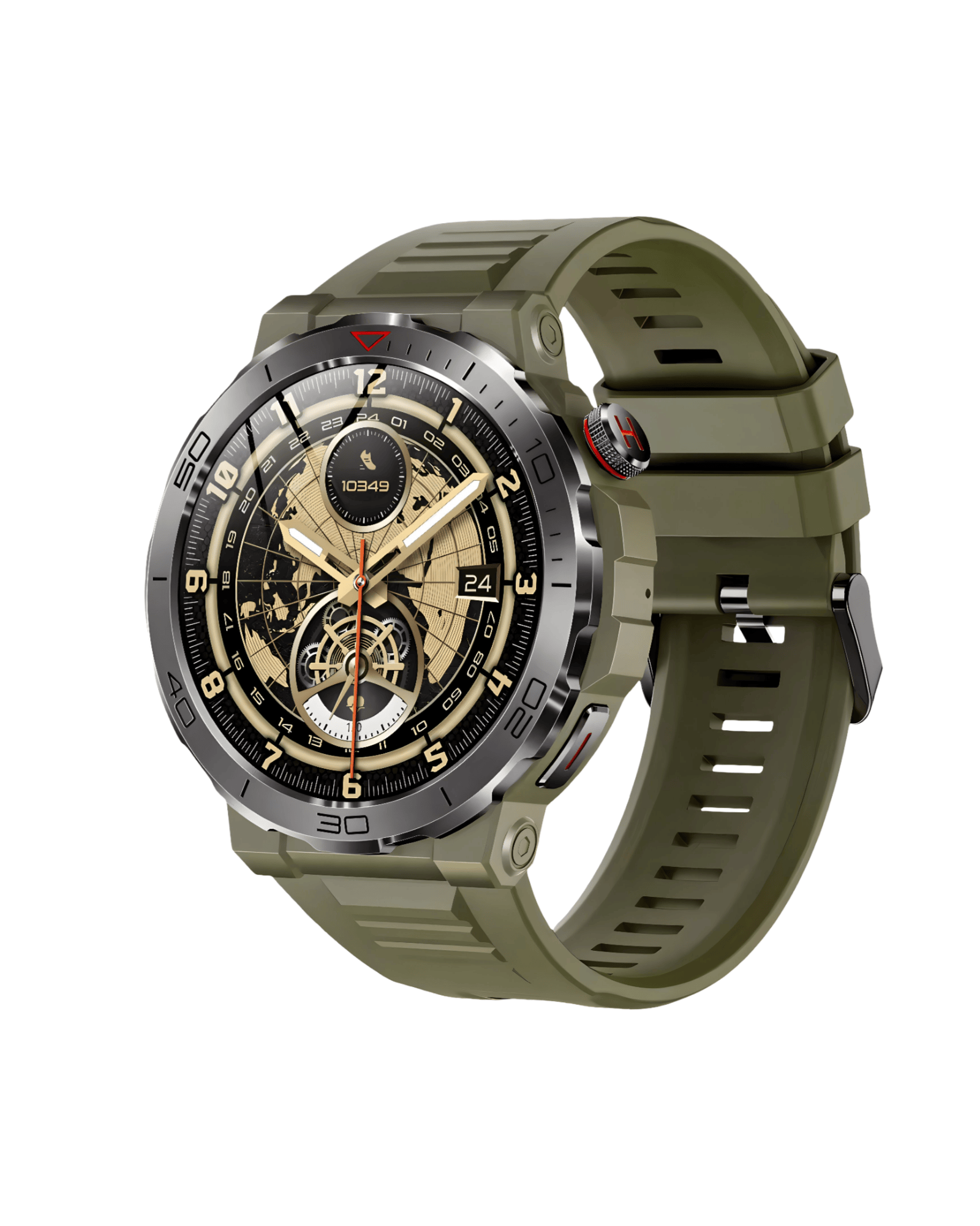 Desna bočna strana pametnog sata Military VD39 Pro sa metalnim kućištem i aktivnim ekranom