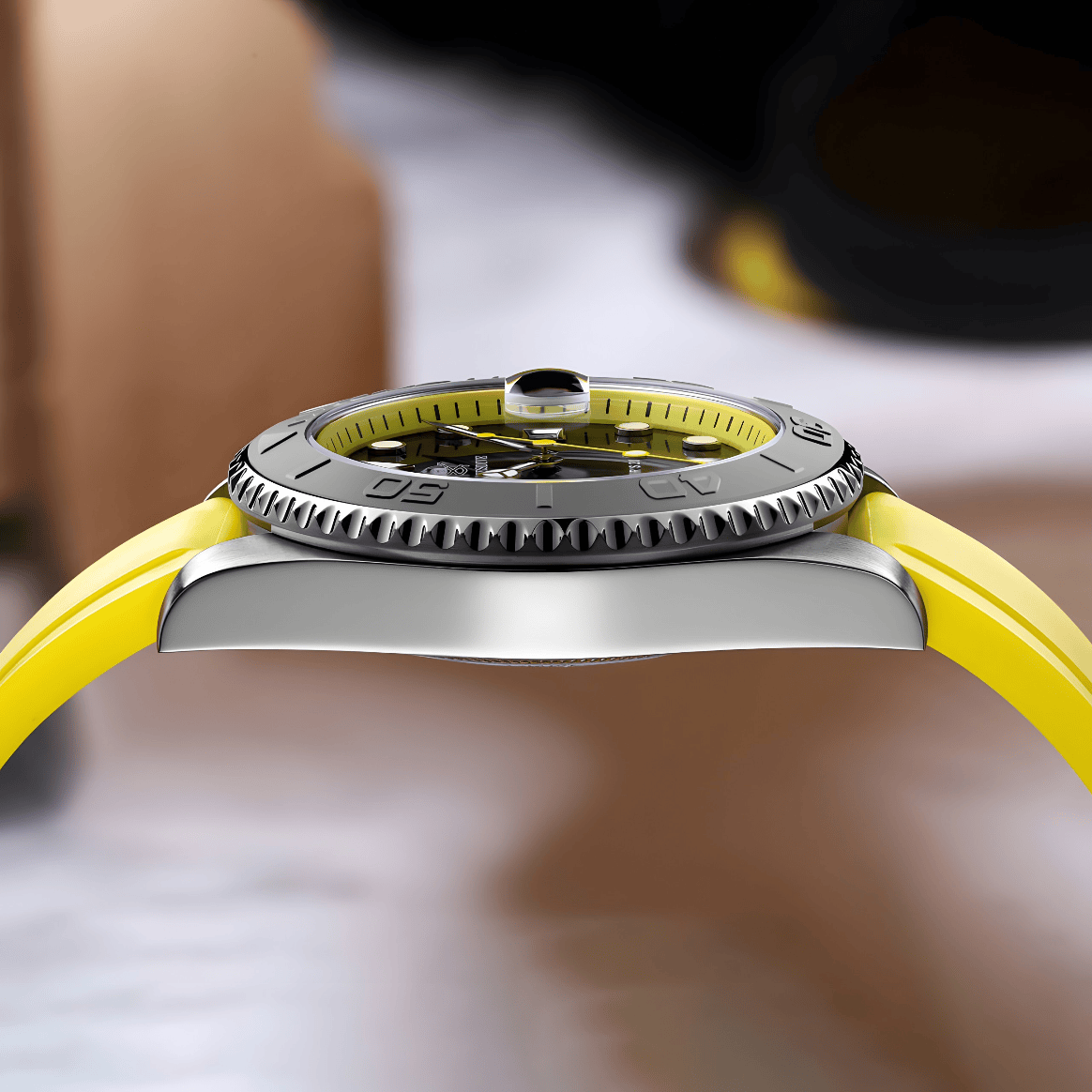 Muški Ronilački Sat ADDIESDIVE AD2040 - Silver/Yellow