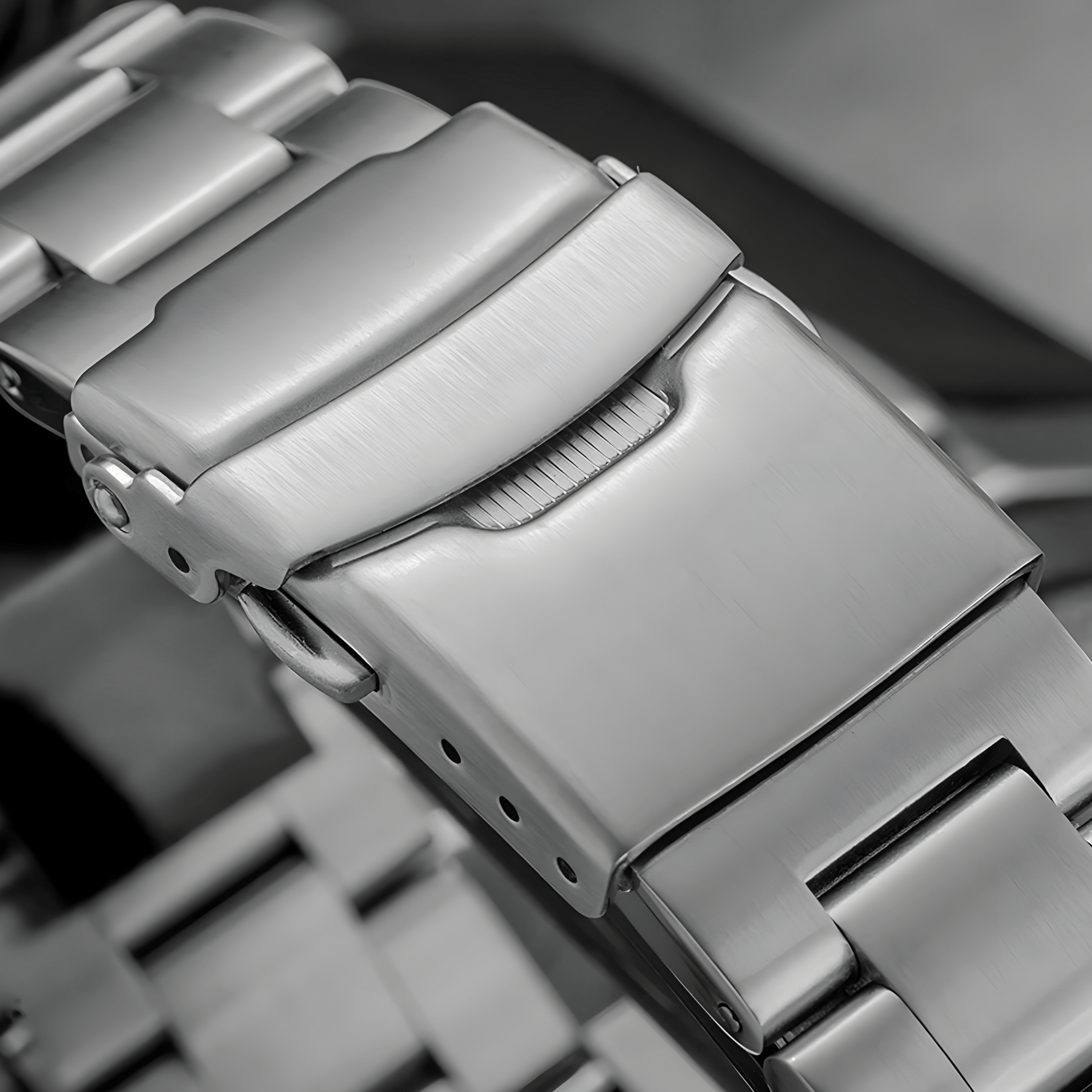 Detaljan prikaz čelične kopče narukvice sata ADDIESDIVE AD2513 sa sigurnosnim preklopom