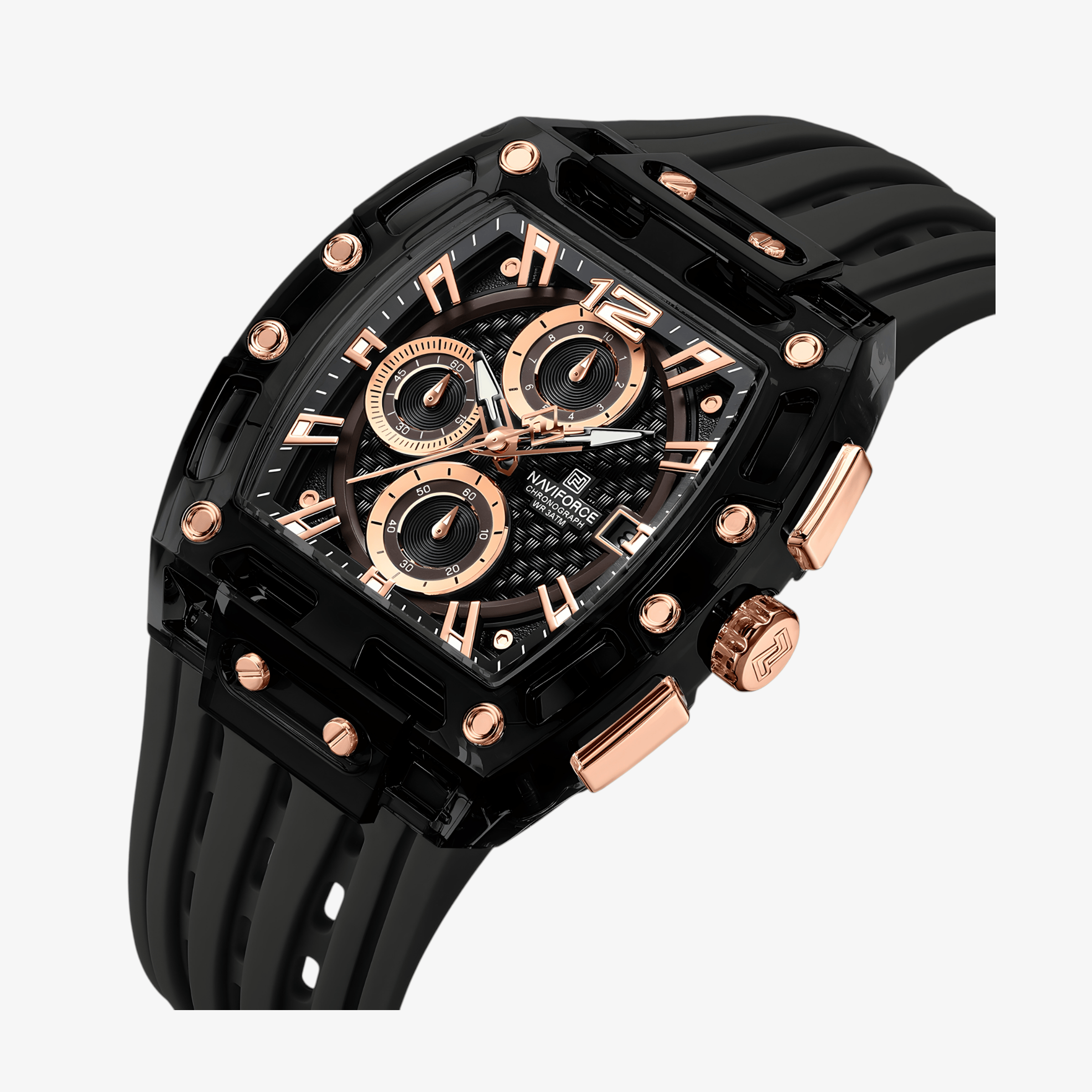 Muški sat NaviForce NF7105 - Crno-Zlatna Boja - CHRONOTREK