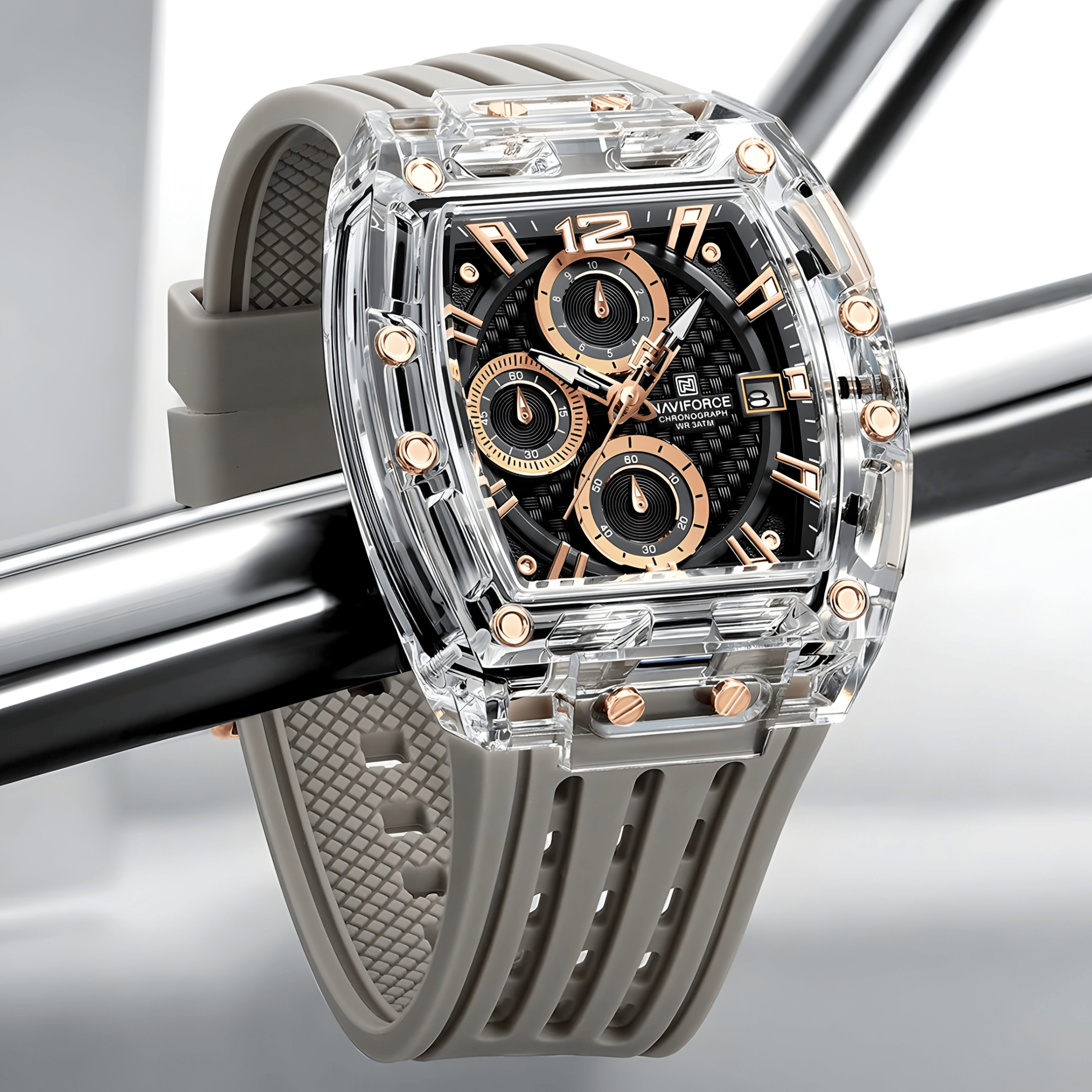 Muški sat NaviForce NF7105 - Siva Boja - CHRONOTREK