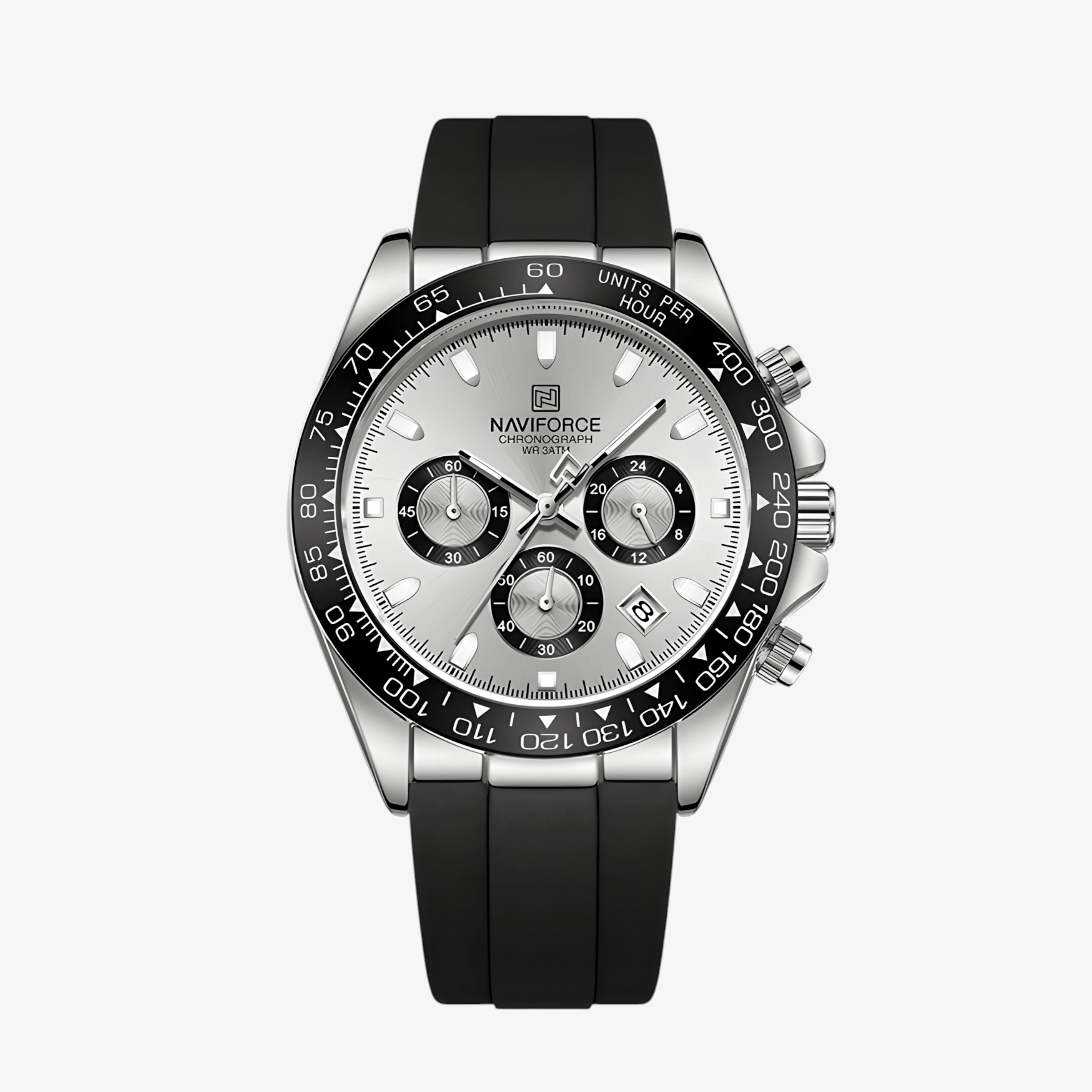 Muški Sat NaviForce NF8054 Daytona - Srebrna Boja