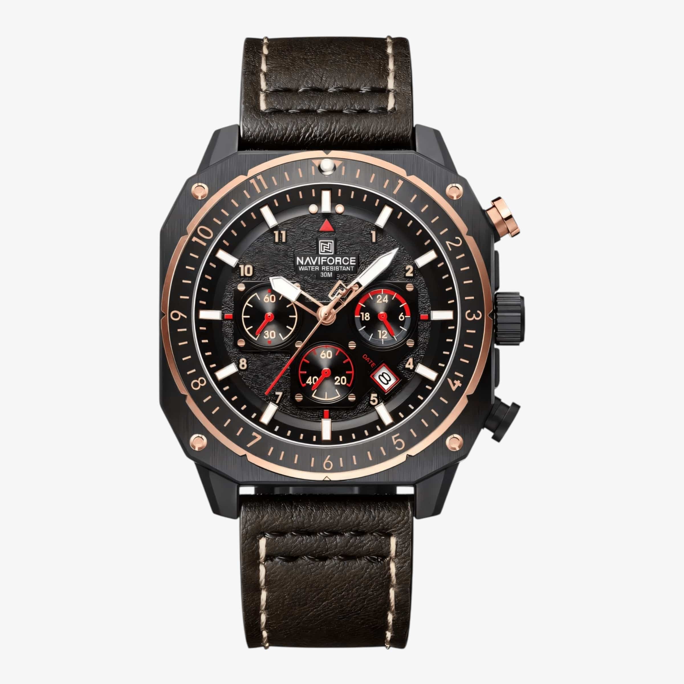 Muški Sat Naviforce NF8057 Pilot’s - Braon-Zlatna Boja