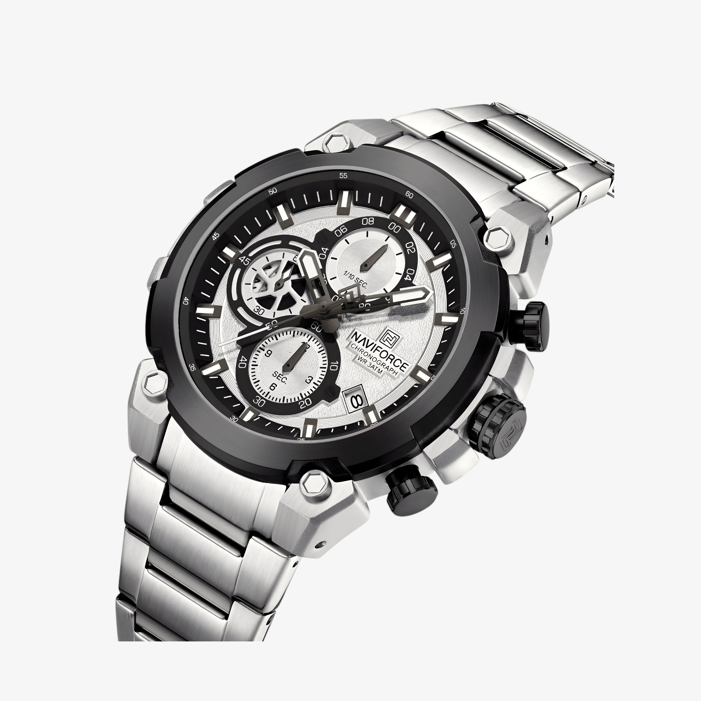 Muški sat NaviForce NF8071 Striker - Silver