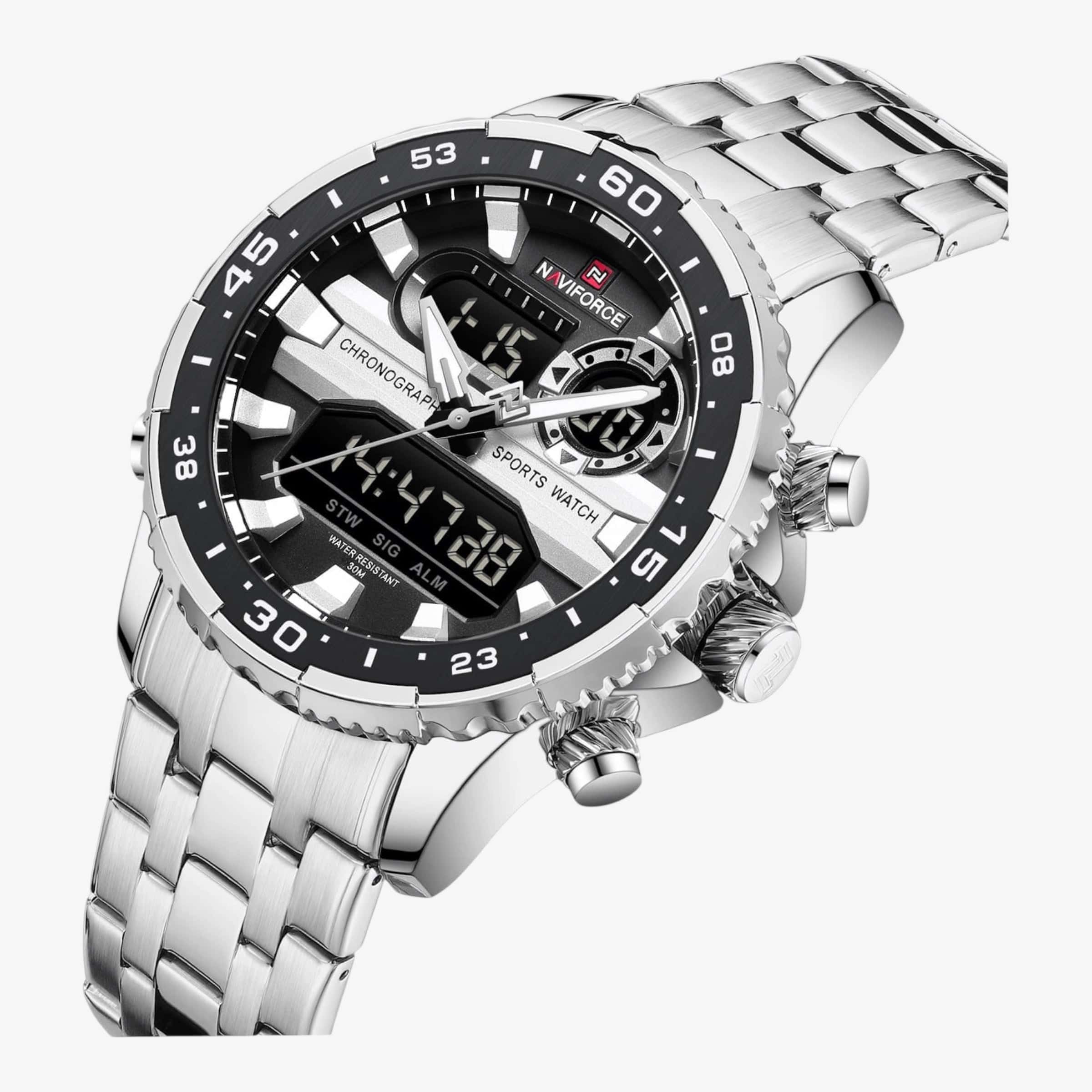 Muški Sat Naviforce NF9234 – Srebrno-Crna Boja