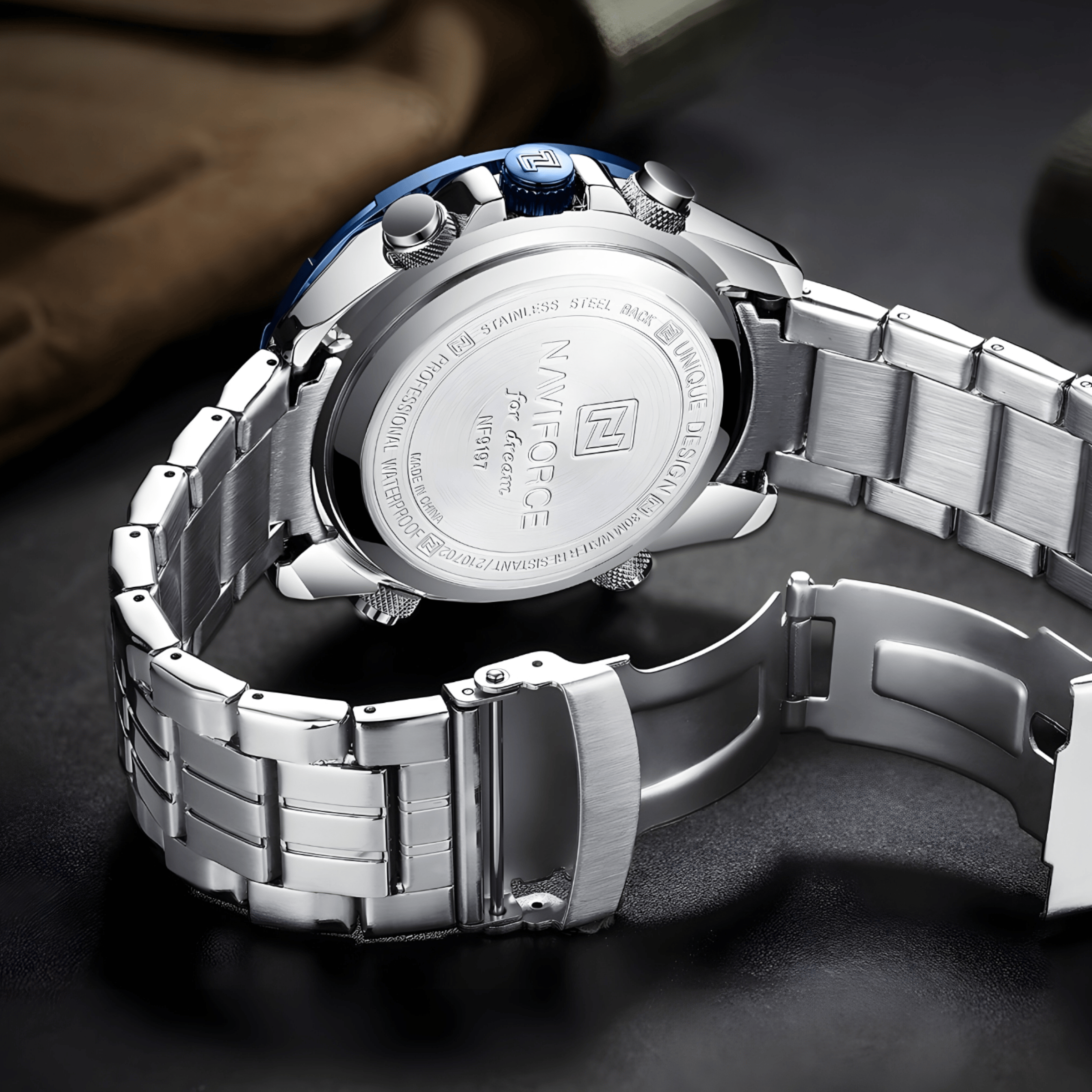 Muški Sat NaviForce Ranger NF9197 Metal – Plava Boja