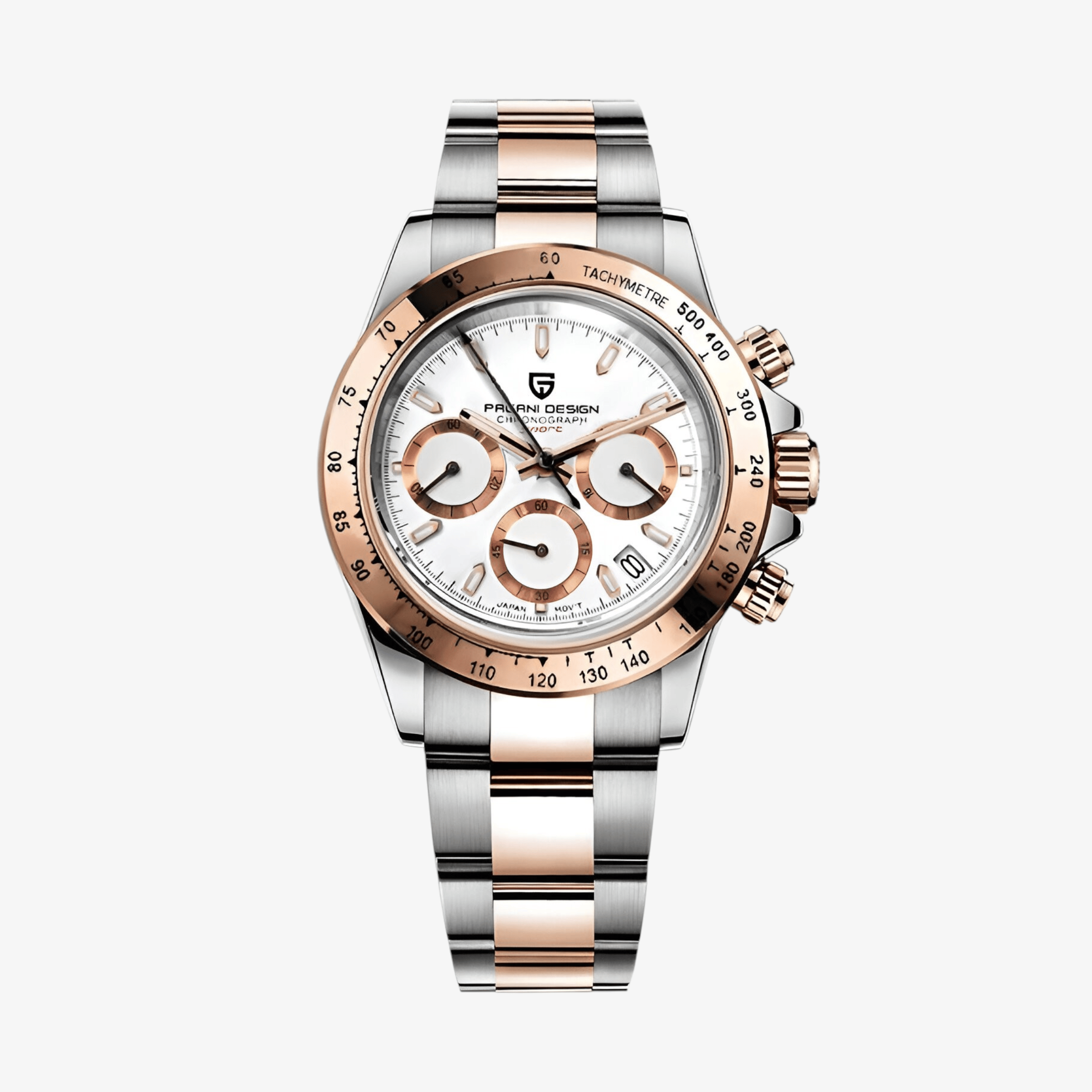 Muški Sat Pagani Design PD1644 Daytona Metal - Rose Gold/White