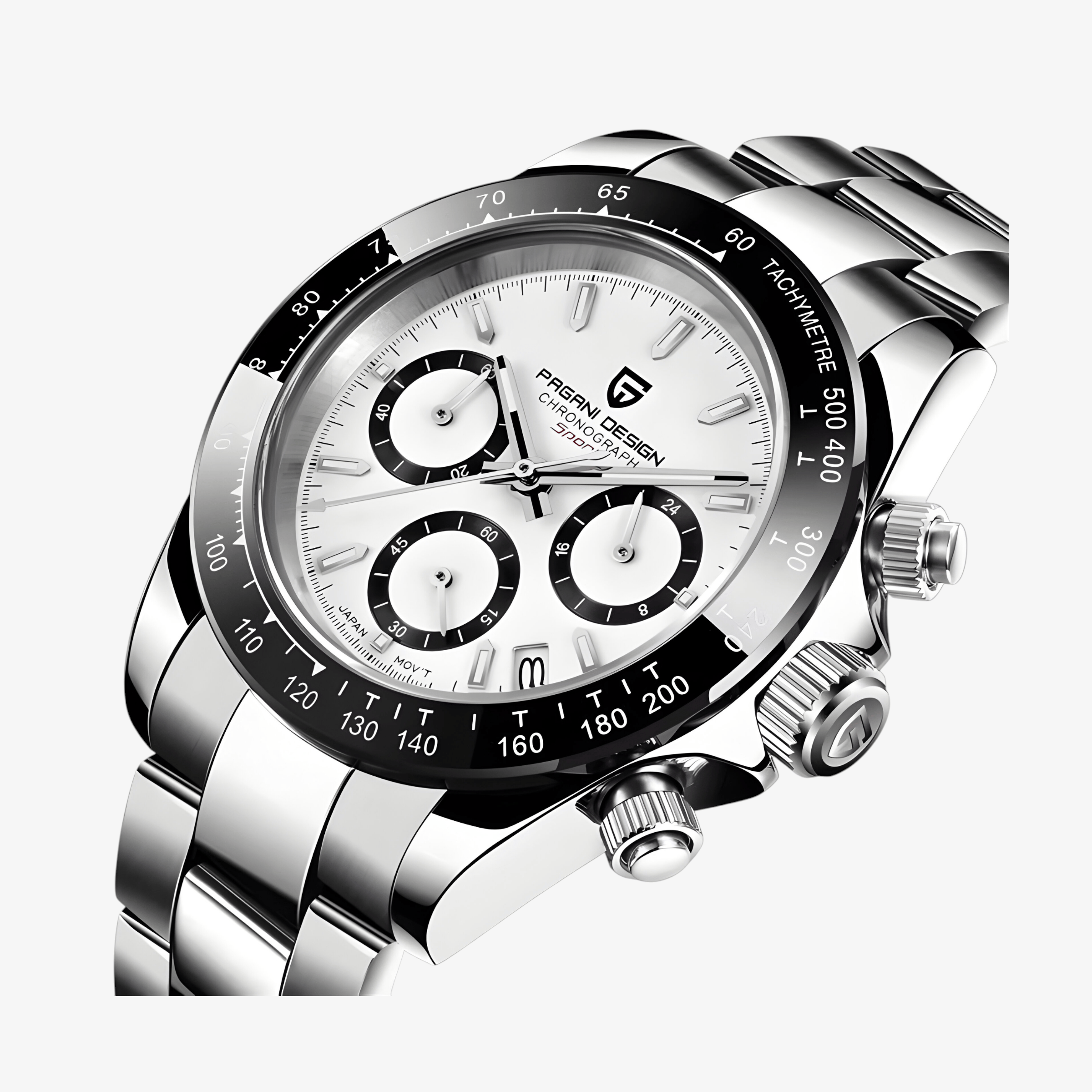 Muški Sat Pagani Design PD1644 Daytona Metal - White