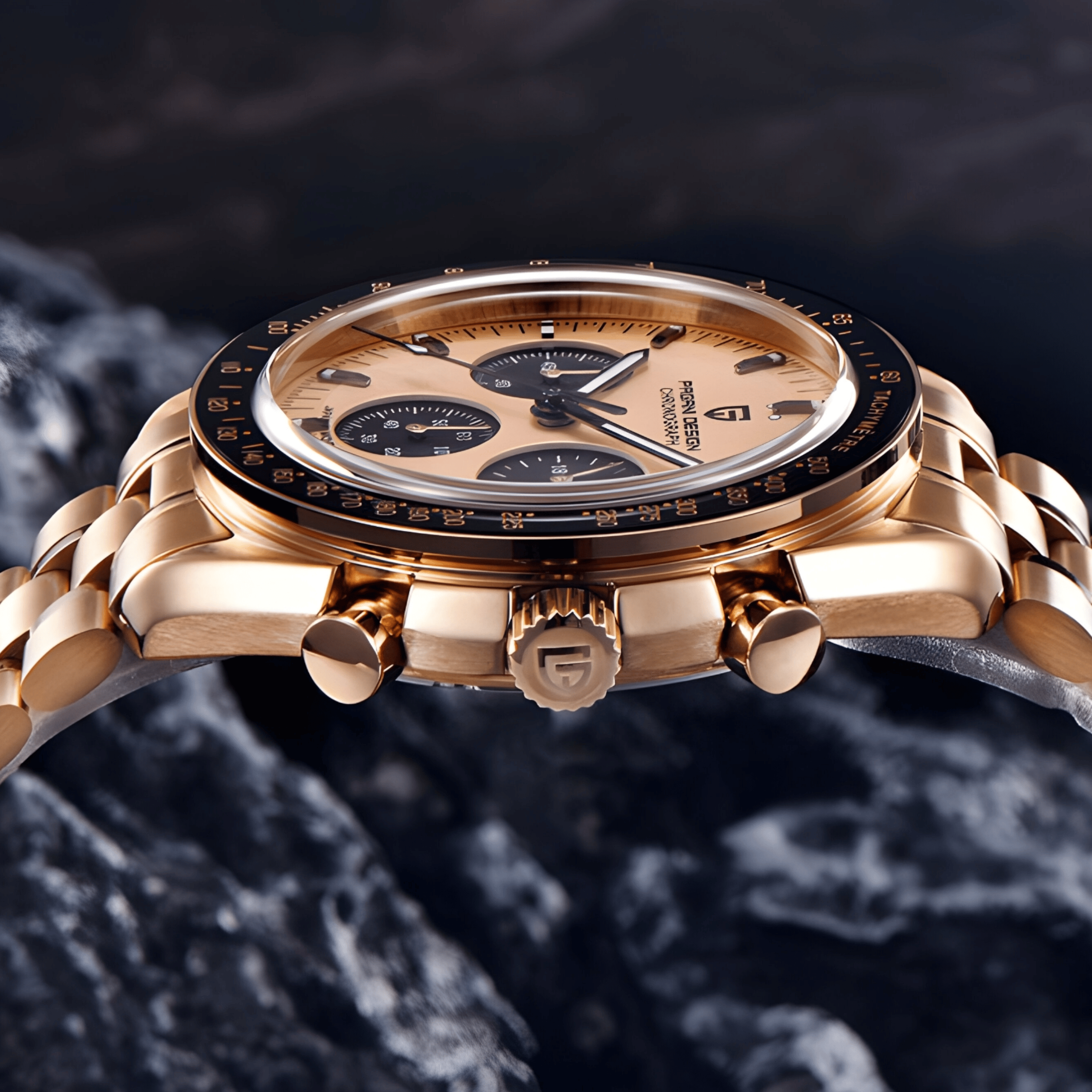 Muški Sat Pagani Design PD1701 Speedmaster - Rose Gold