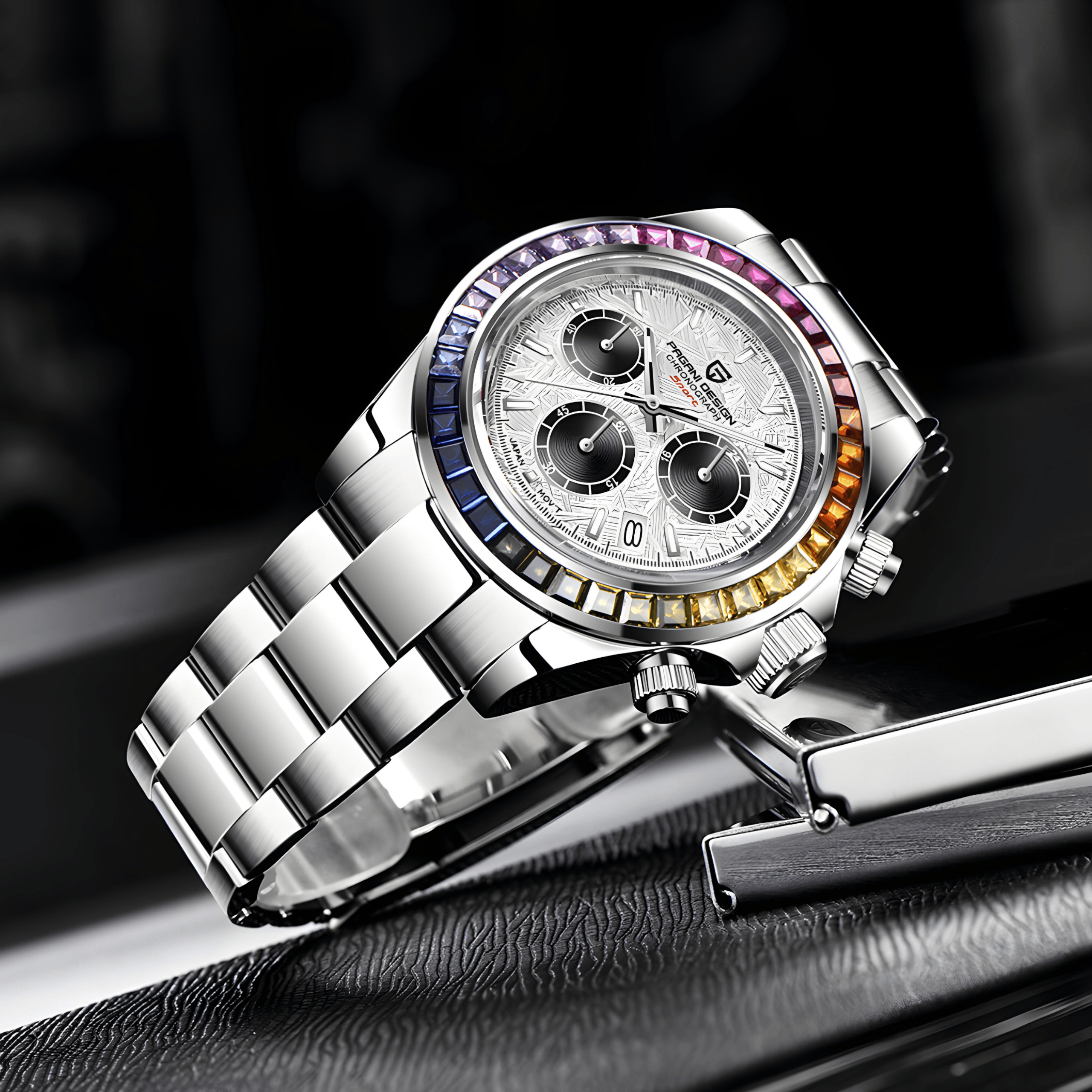 Muški sat Pagani Desing PD1644 Daytona Rainbow - Silver