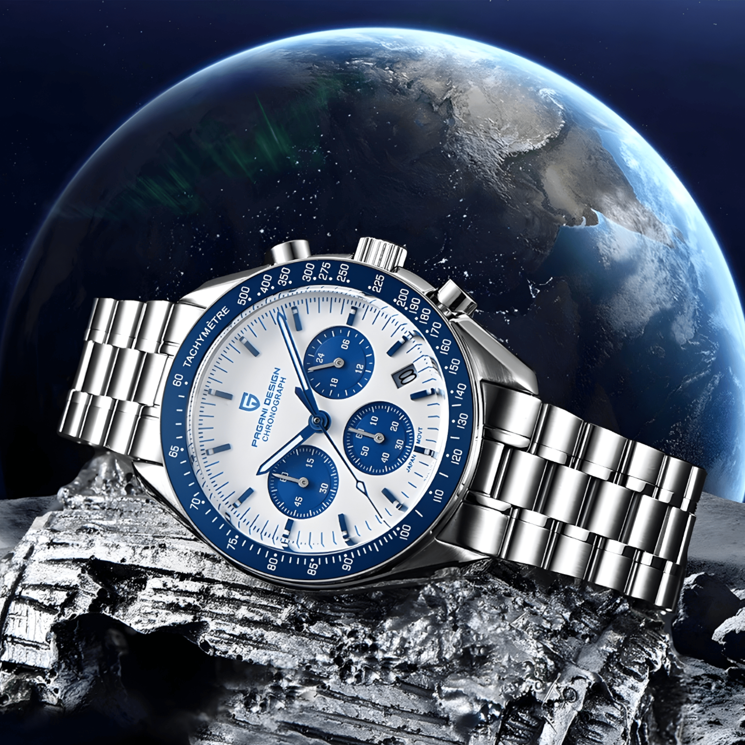 Muški Sat Pagani Desing PD1701 Speedmaster - Blue Moonwatch