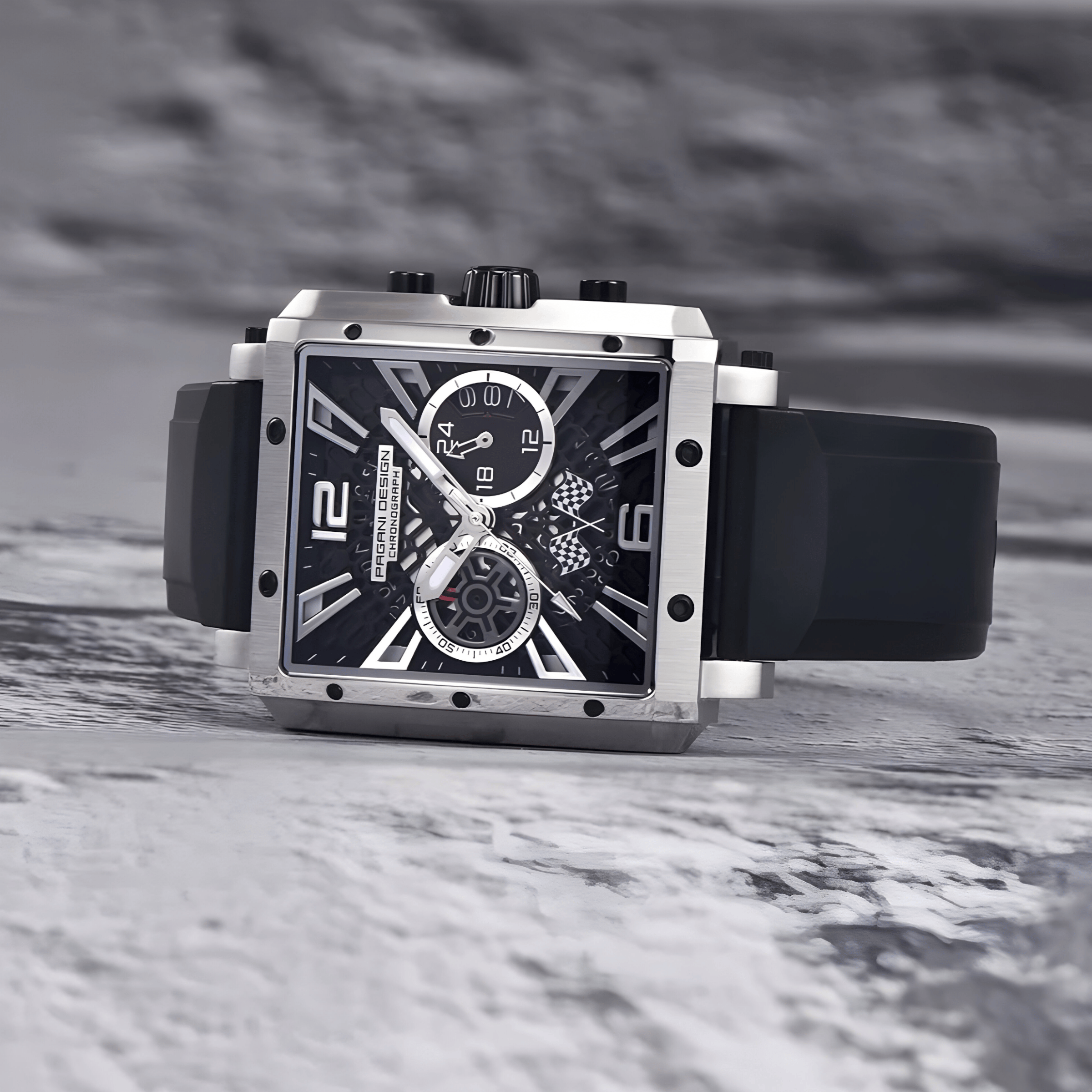 Muški Sat Pagani Desing PD1725 Racing - Black/Silver