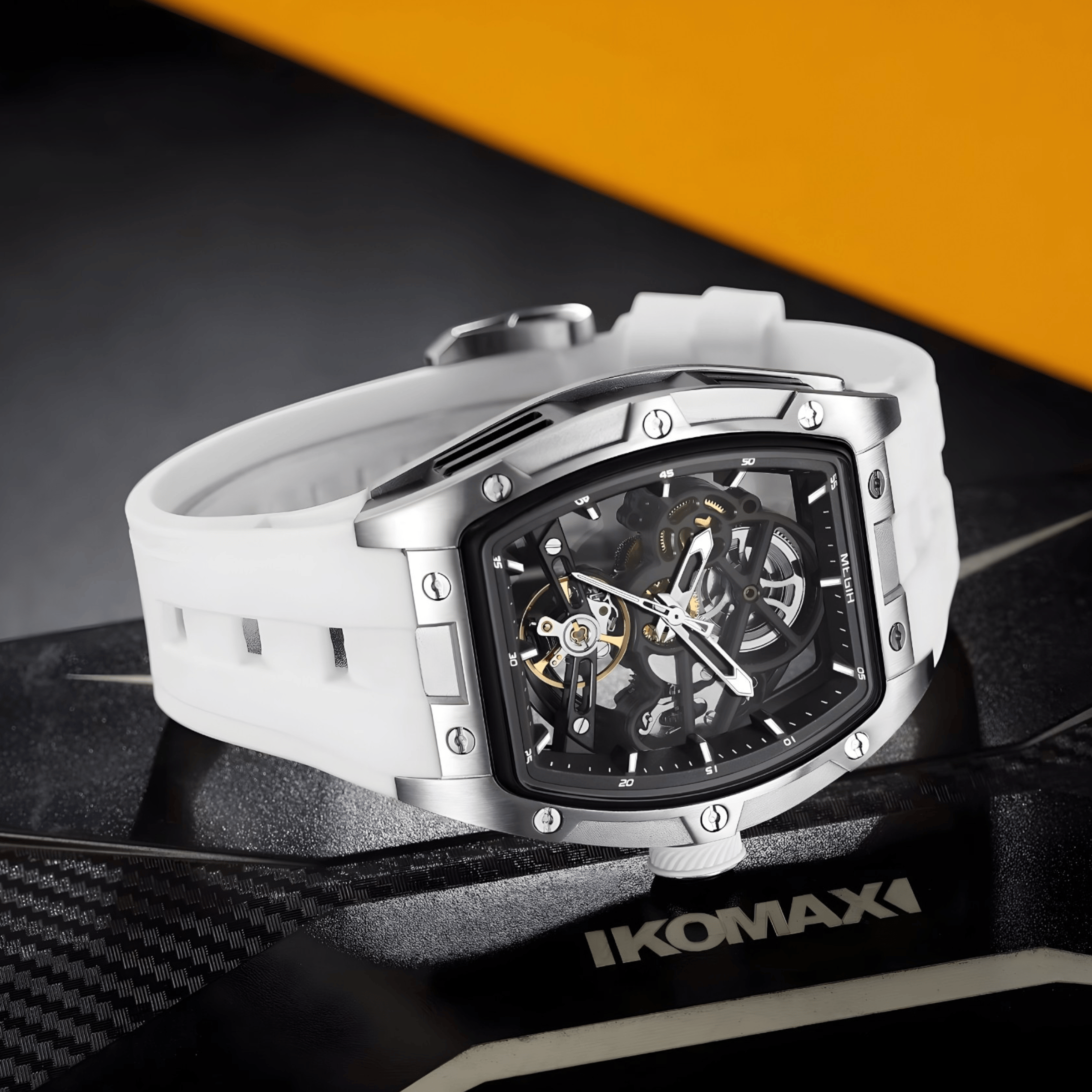 Muški Skeleton Sat Megir MN22 - White