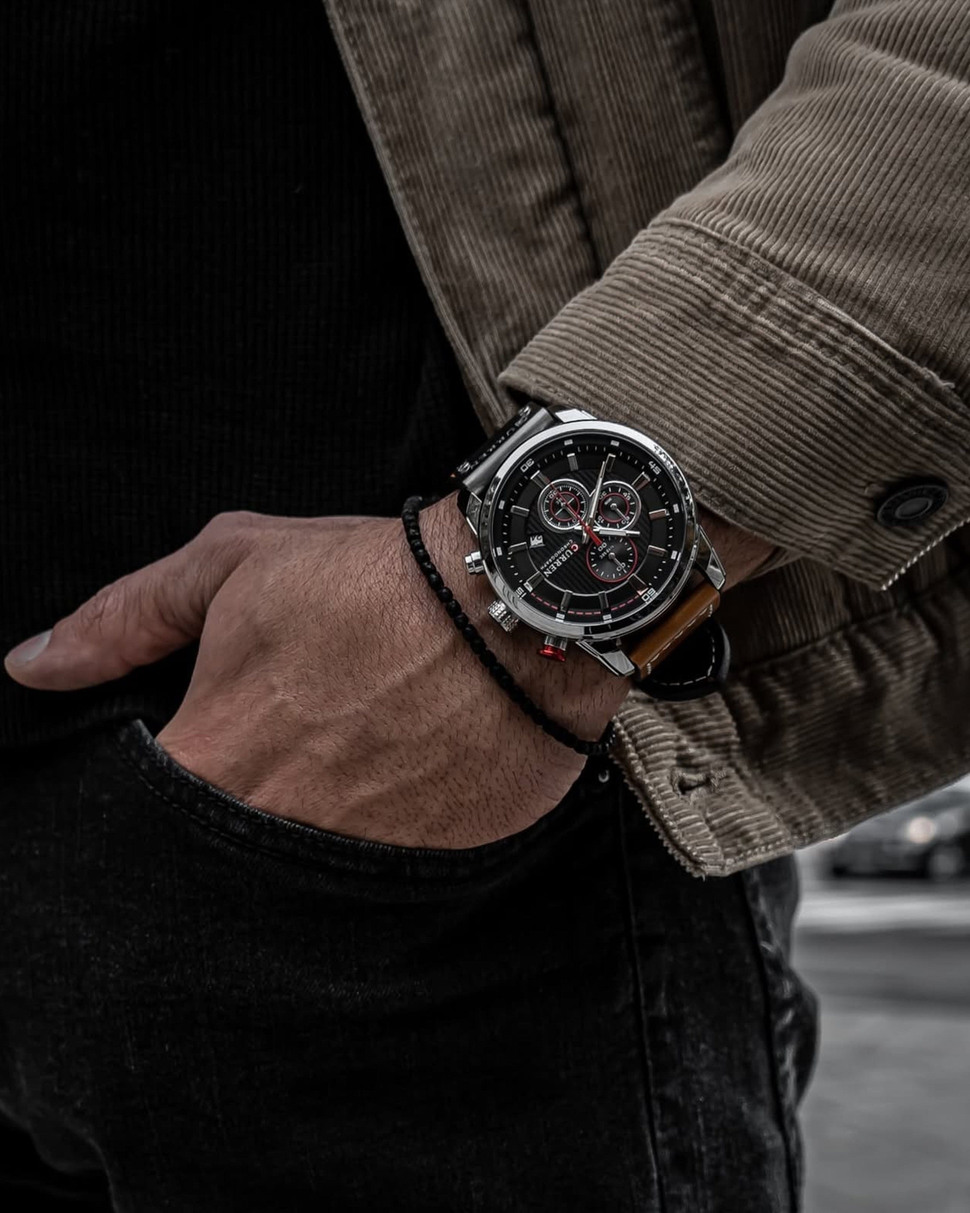 Curren CR8291 Braon Crna Boaj - Prikaz prednje strane sata