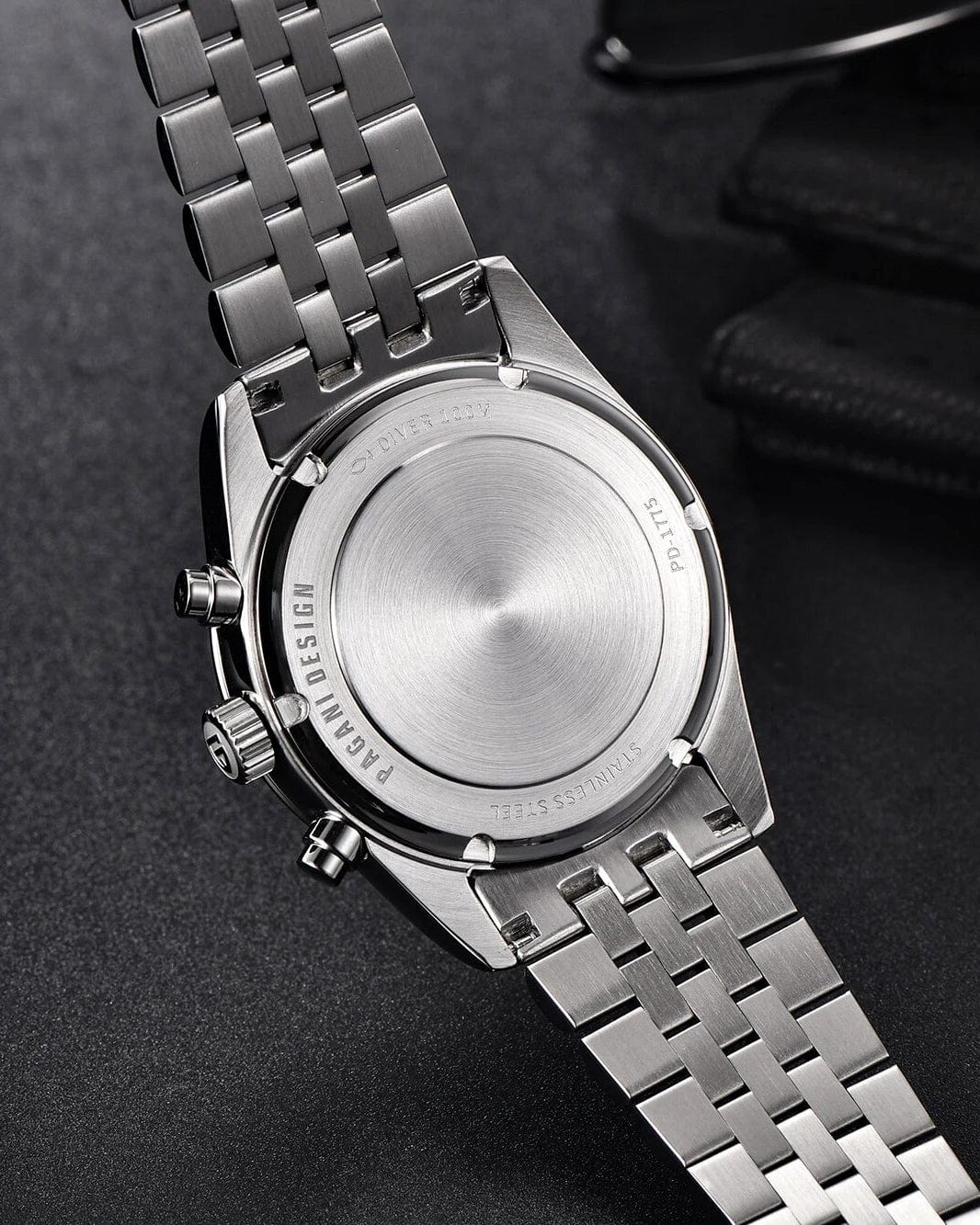 Muški sat Pagani Design PD-1775 - Plava Boja - Zadnja Strana sata - Metalna narukvica- SEIKO - 38mm Pilot - najbolja cena u Srbiji