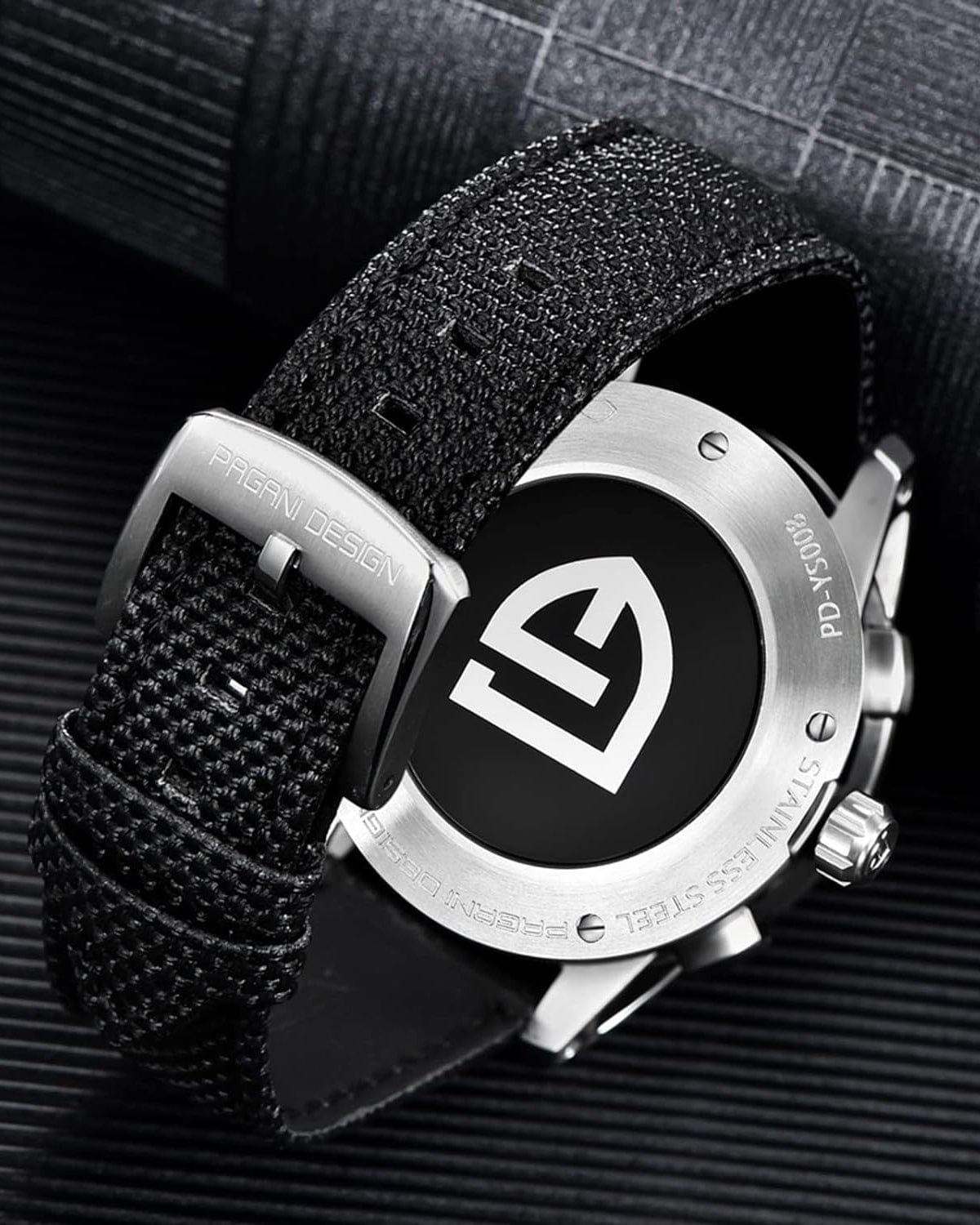 Pagani Design PD-YS008 - CRNA BOJA - Zadnja strana kućišta i Nato narukvice